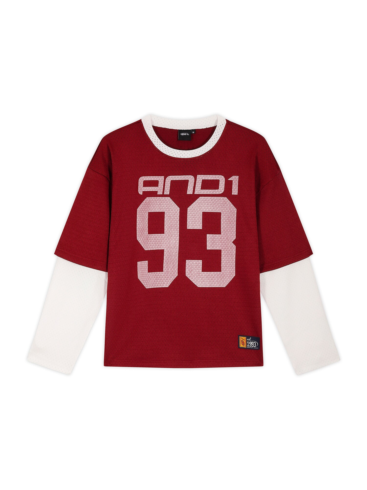 AND1 Tricou  roșu / roșu pastel / alb