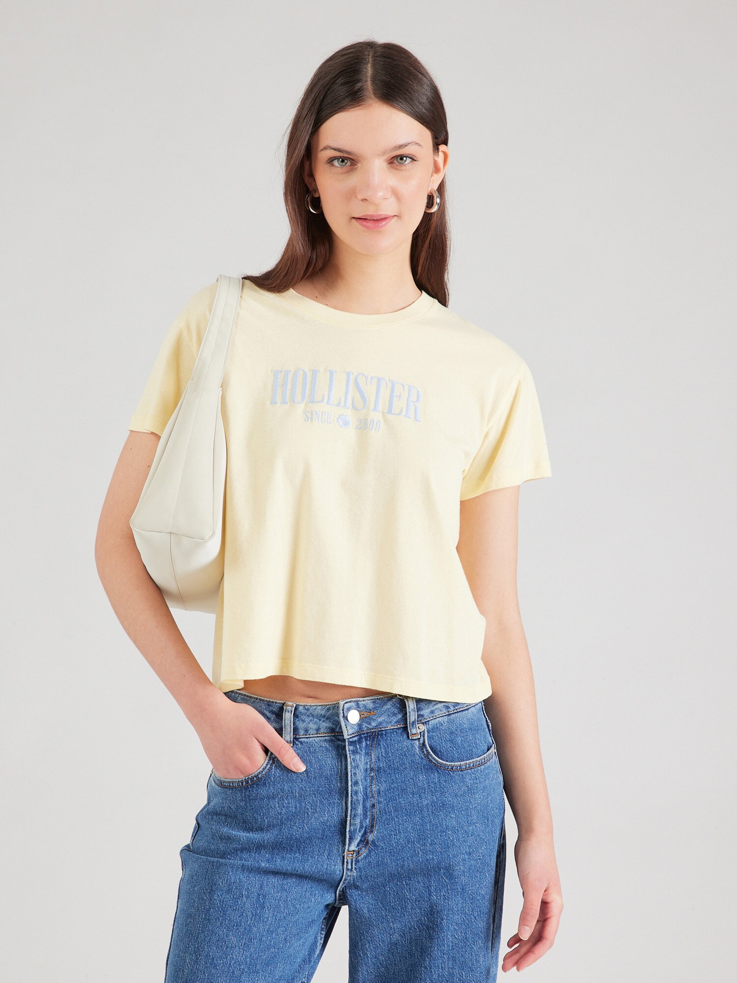 HOLLISTER Póló  krém / világoskék termék 2. képe