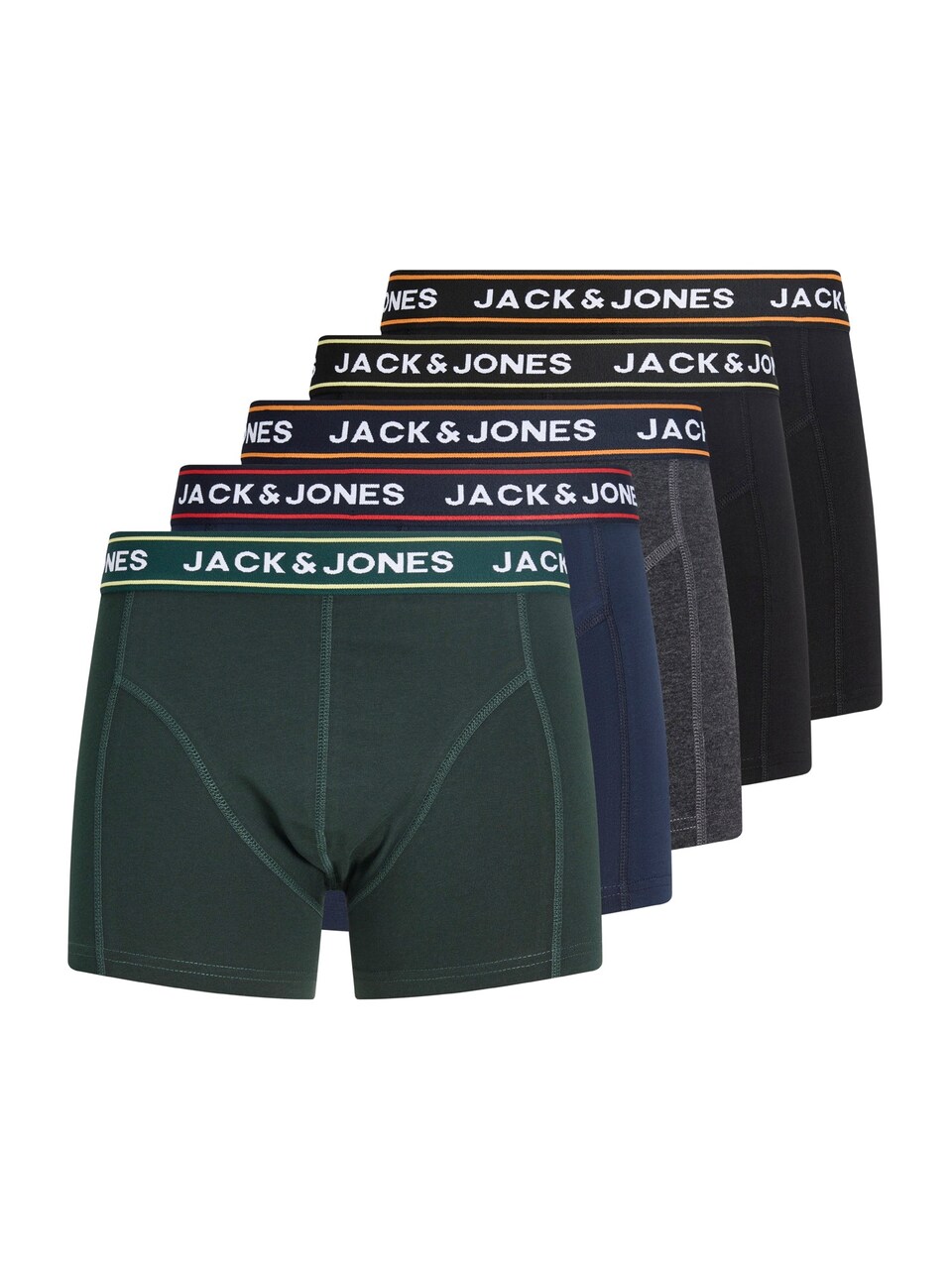 Boxershorts 'JACMAX' marinblå / antracit / gran