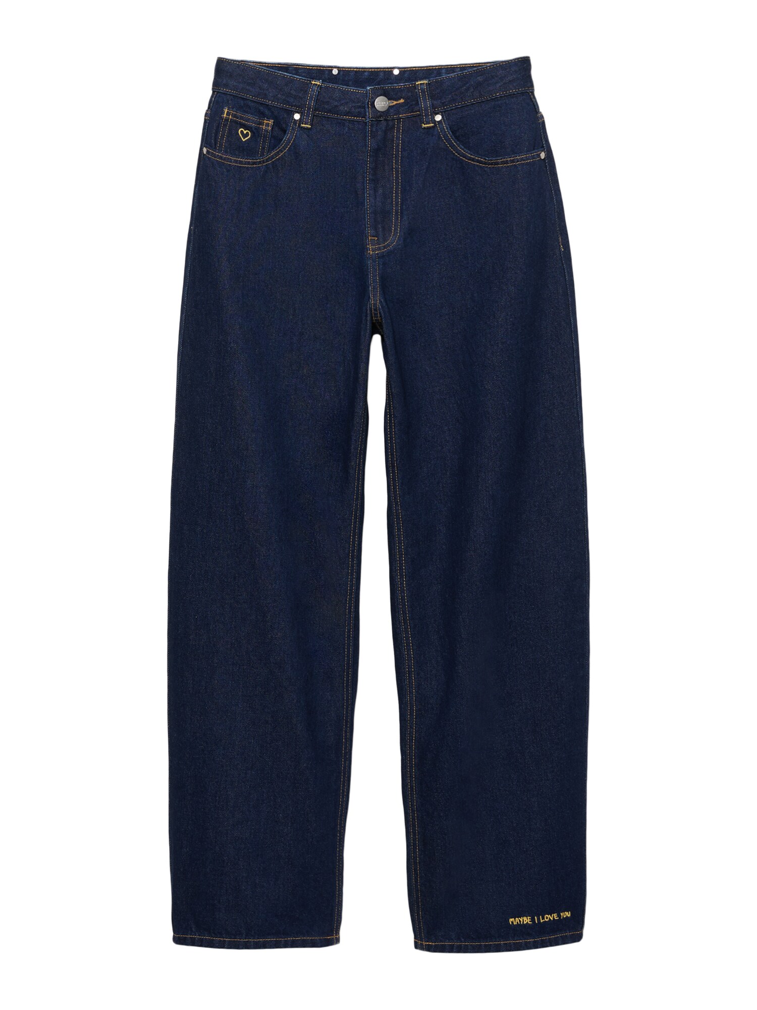 Pull&Bear Džínsy 'PACIFIC LOVE'  tmavomodrá / zlatá