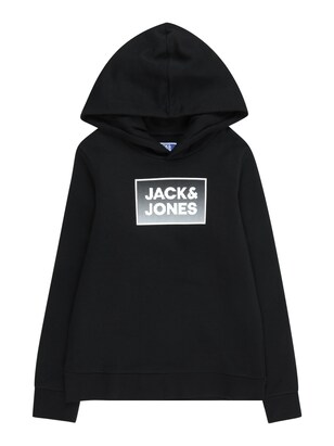 Jack & Jones Junior Sweatshirt ‘Steel’ Donkergrijs / Zwart / Wit