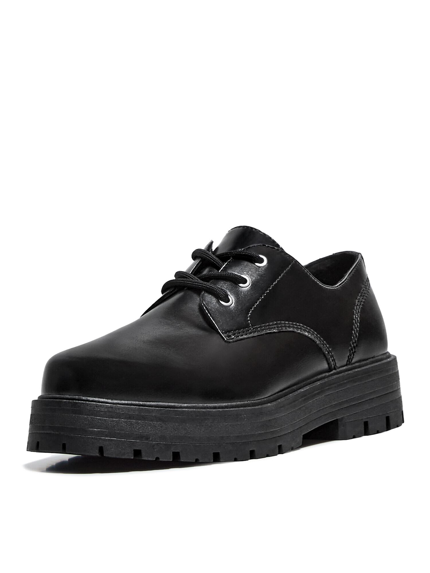Bershka Pantofi cu șireturi  negru