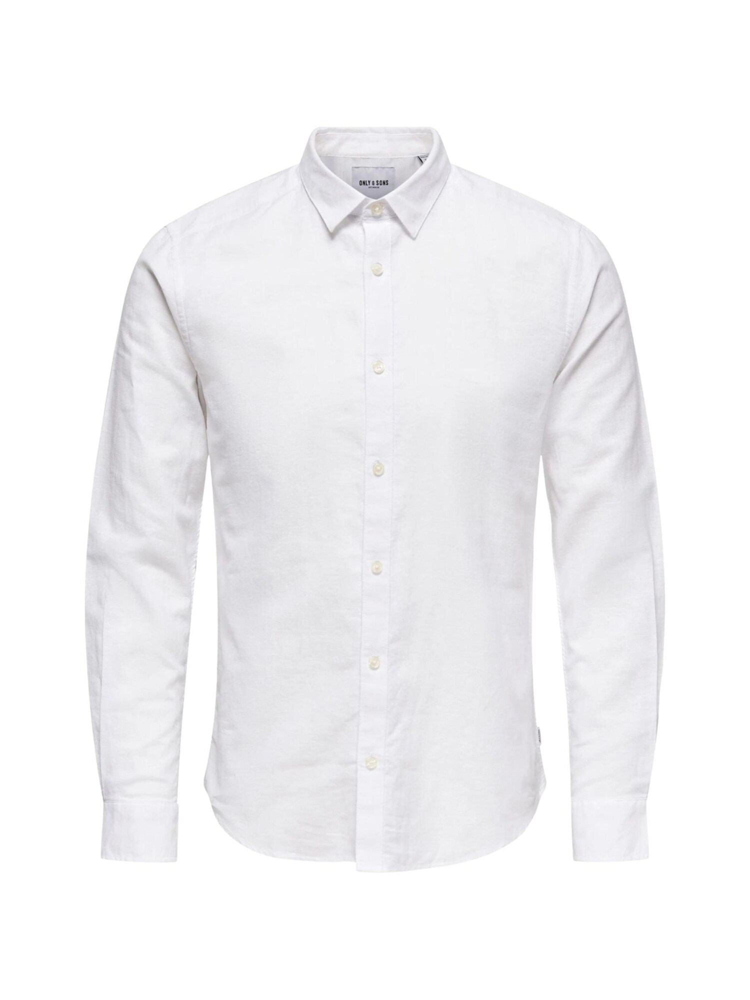 Only & Sons Camisa 'ONLY & SONS ONSCAIDEN LIFE LS SOLID LINEN BLEND NOOS CAMICIA' blanco