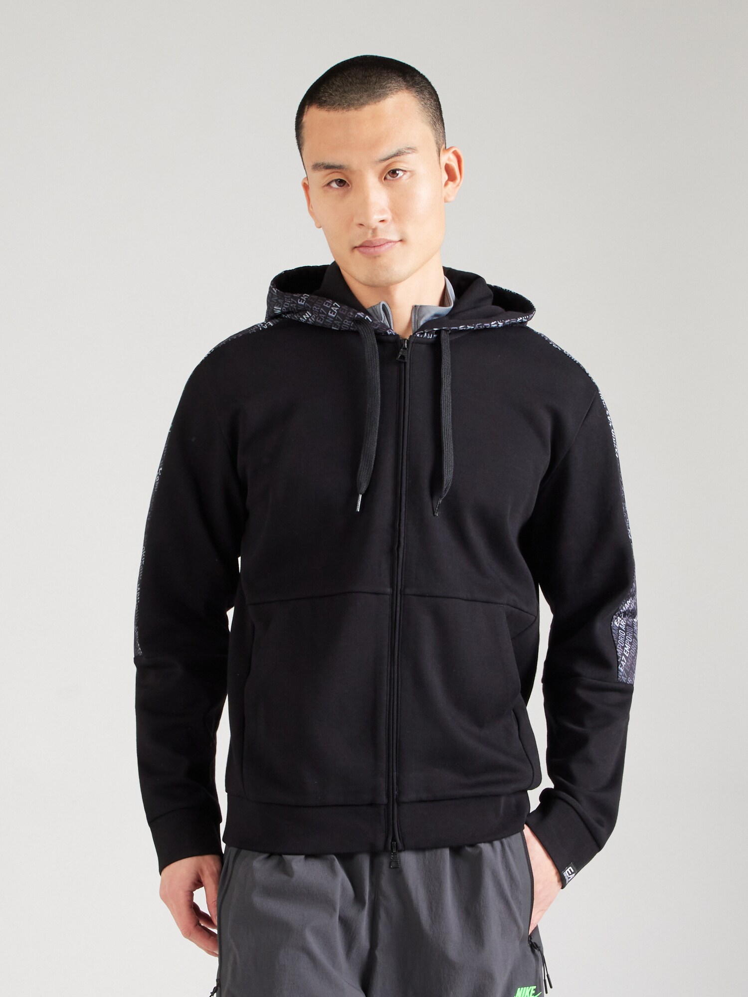 EA7 Emporio Armani Tréning dzseki  sötétszürke / fekete / fehér termék 2. képe