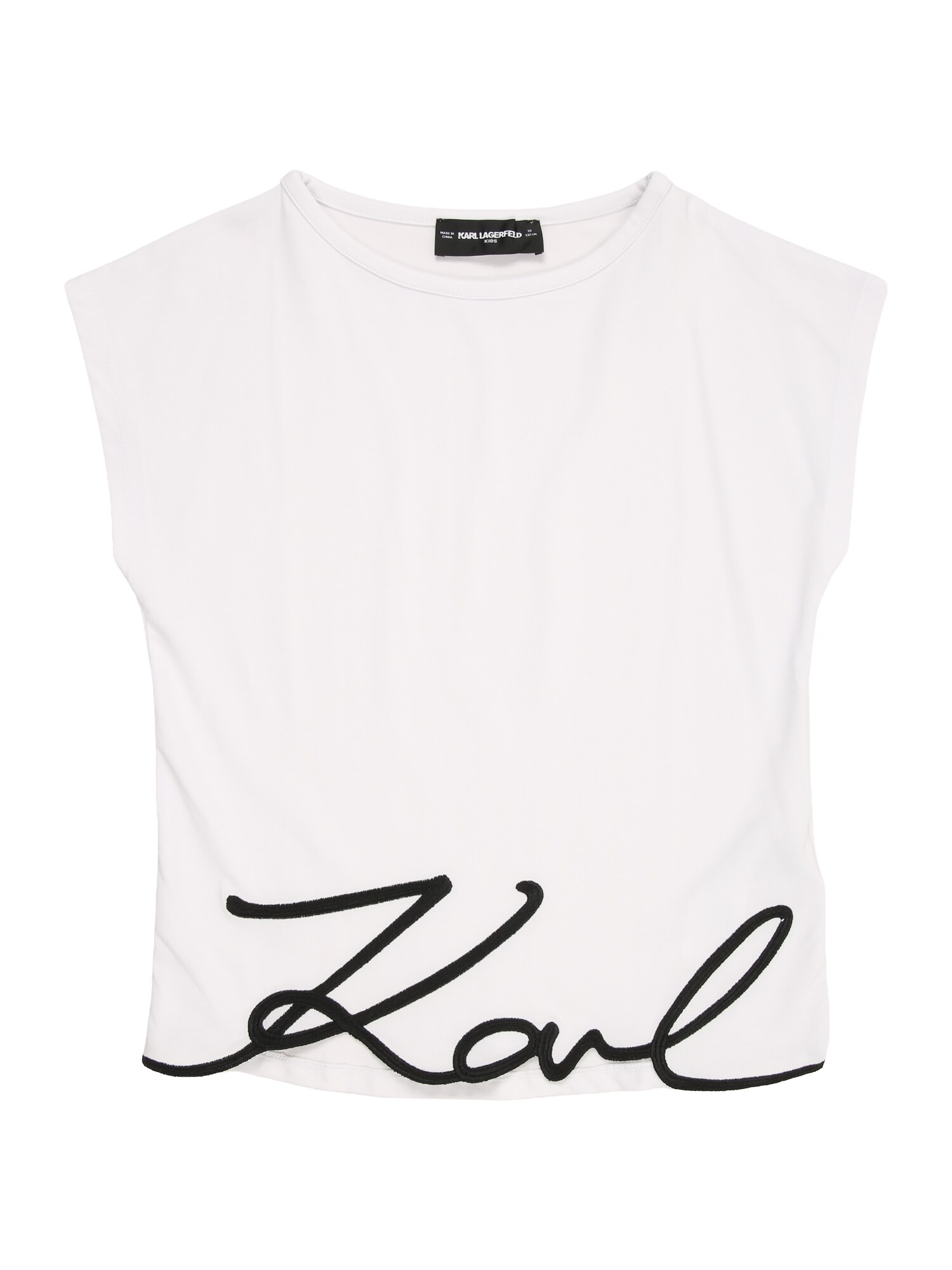 Karl Lagerfeld Tricou  negru / alb