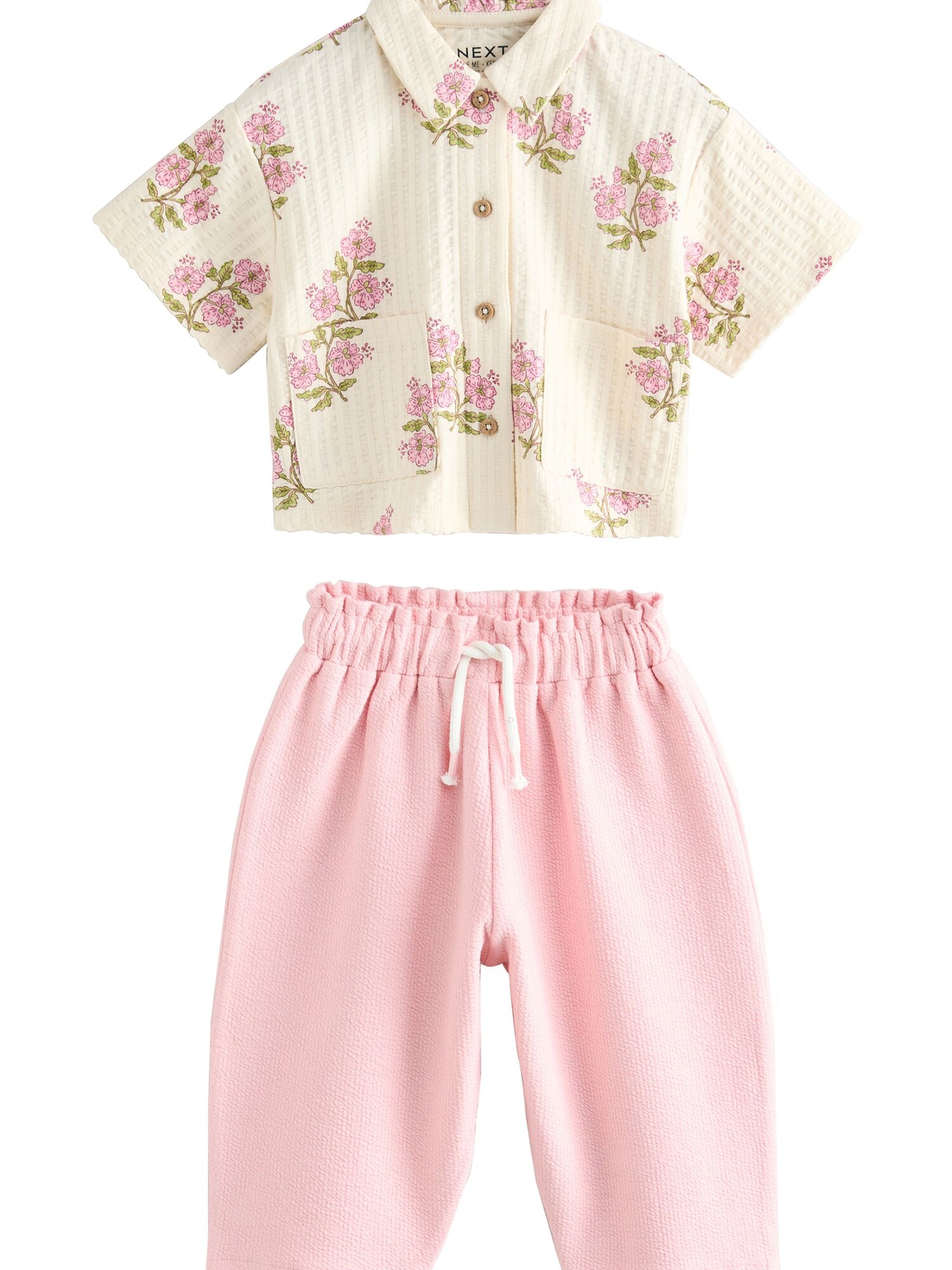 Next Set  crem / verde deschis / roz
