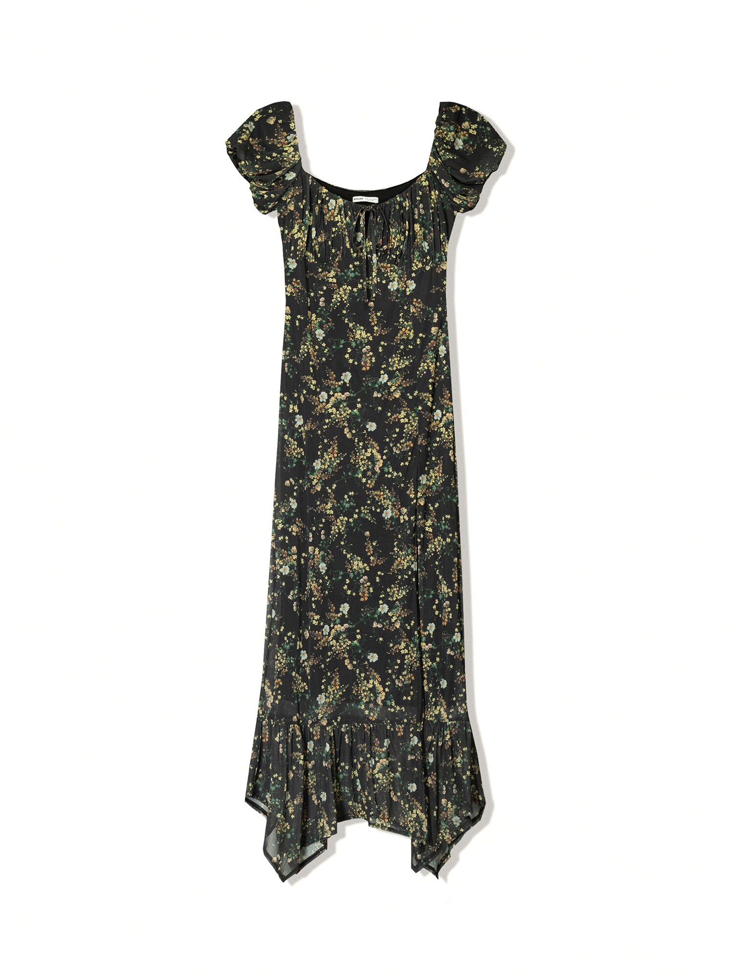 Bershka Rochie de vară  galben deschis / verde mentă / verde pin / mov liliachiu