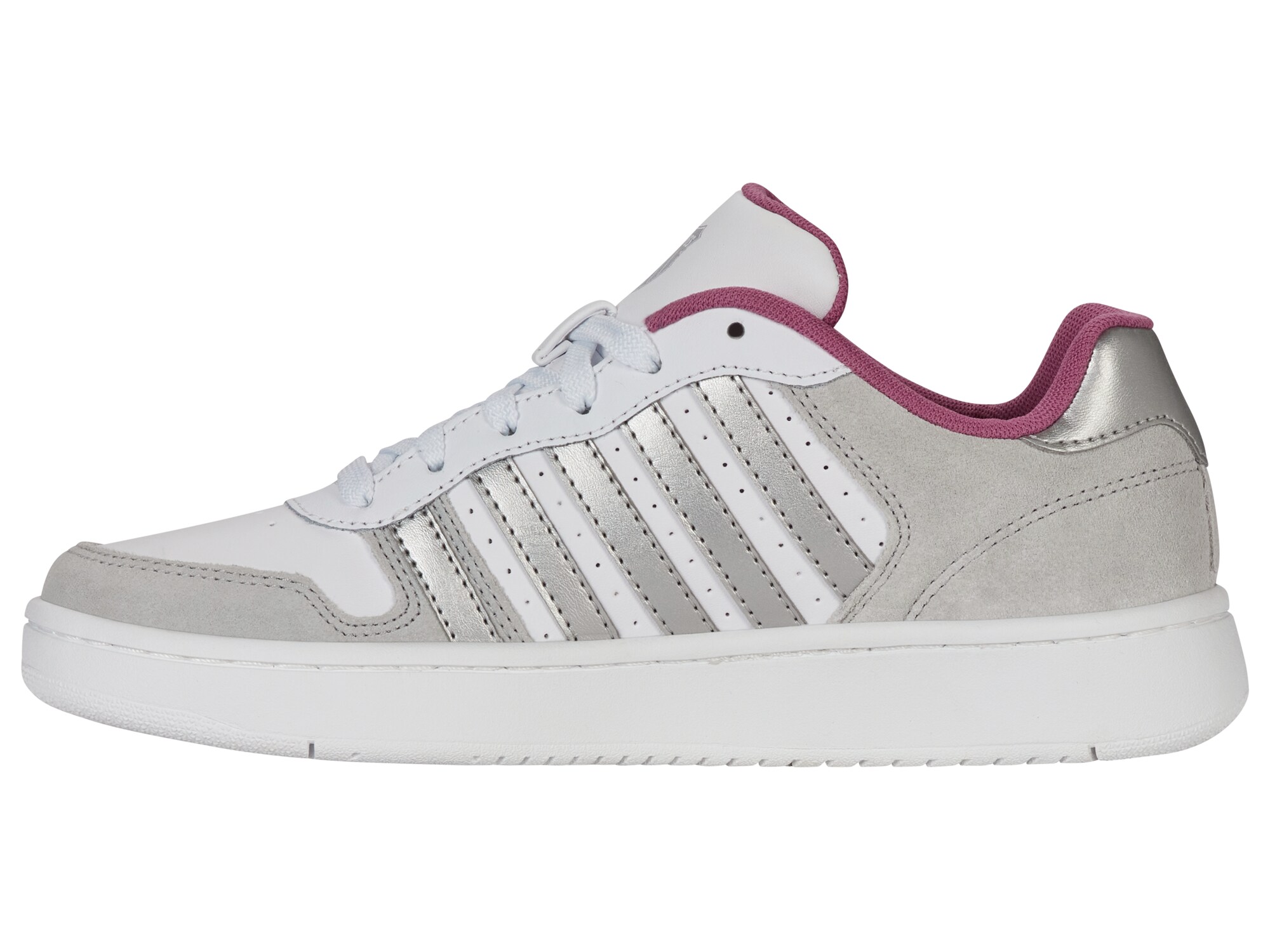 K-SWISS Nízke tenisky  sivá / černicová / strieborná / biela