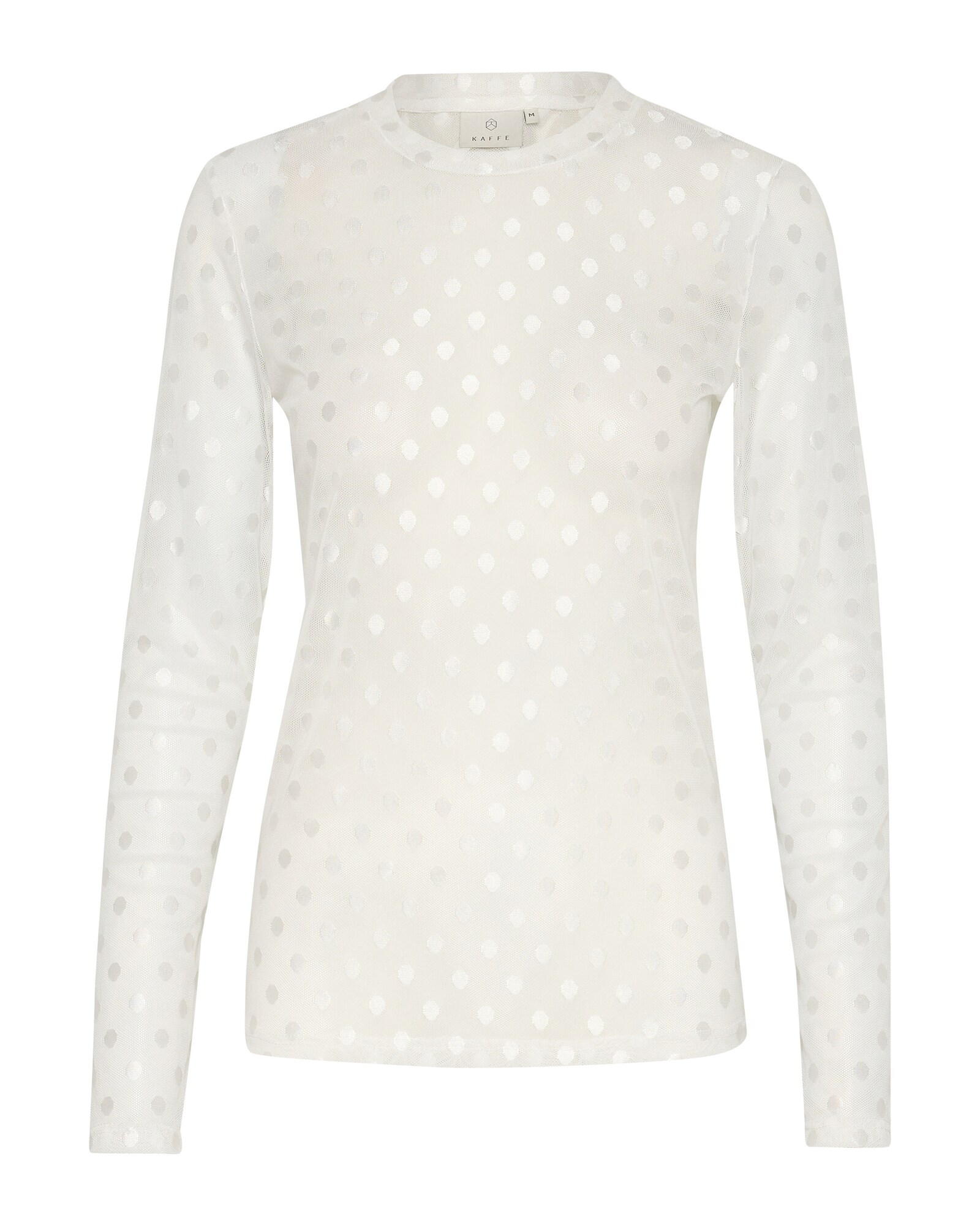 Kaffe Tricou mina  alb natural