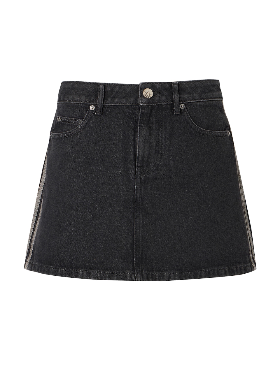 Kjol 'MID RISE DENIM' ljusgrå