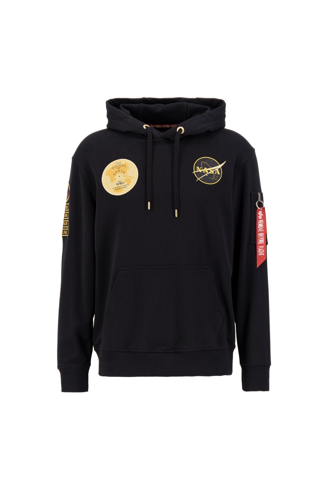 ALPHA INDUSTRIES Majica 'Nasa Voyager'  svetlo bež / kraljevo modra / ognjeno rdeča / črna