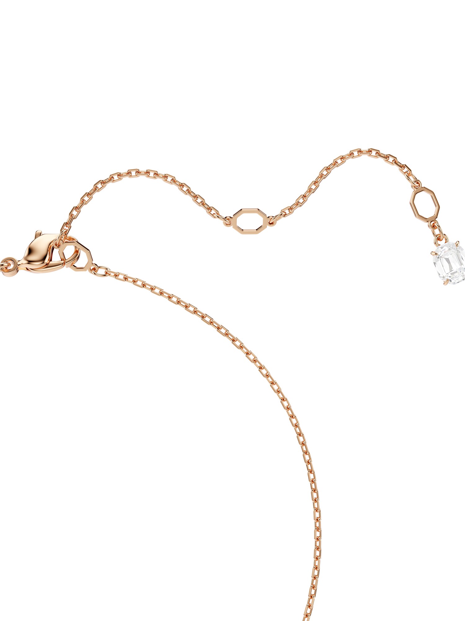 Swarovski Lánc  rózsaszín arany / rózsaszín / átlátszó termék 2. képe