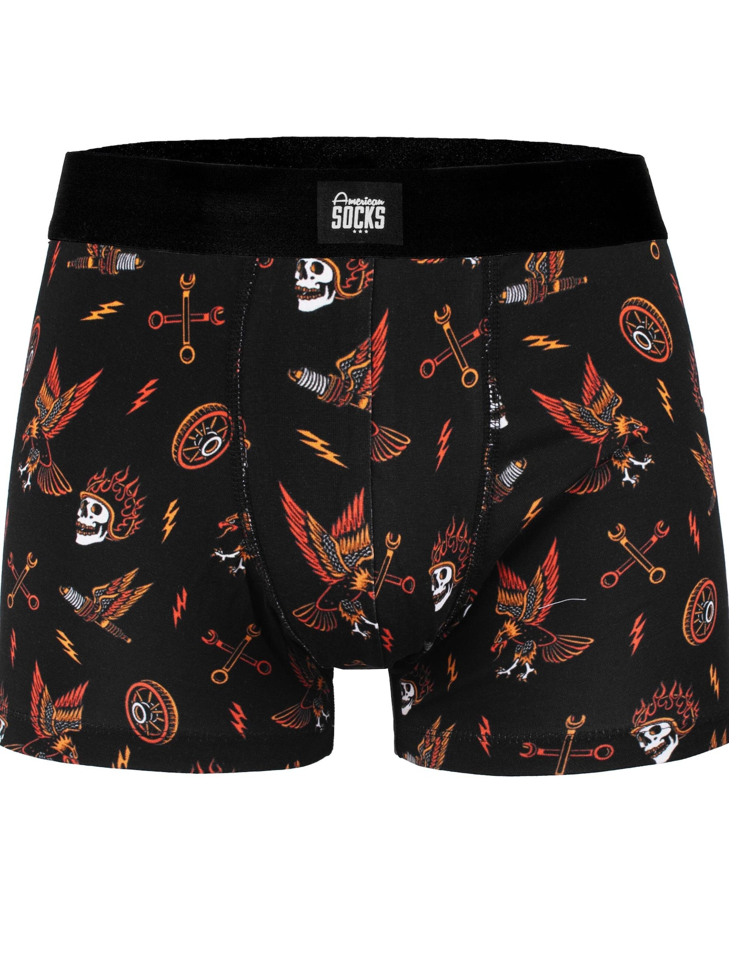 American Socks Calzoncillo boxer 'Piston Rebels'  negro