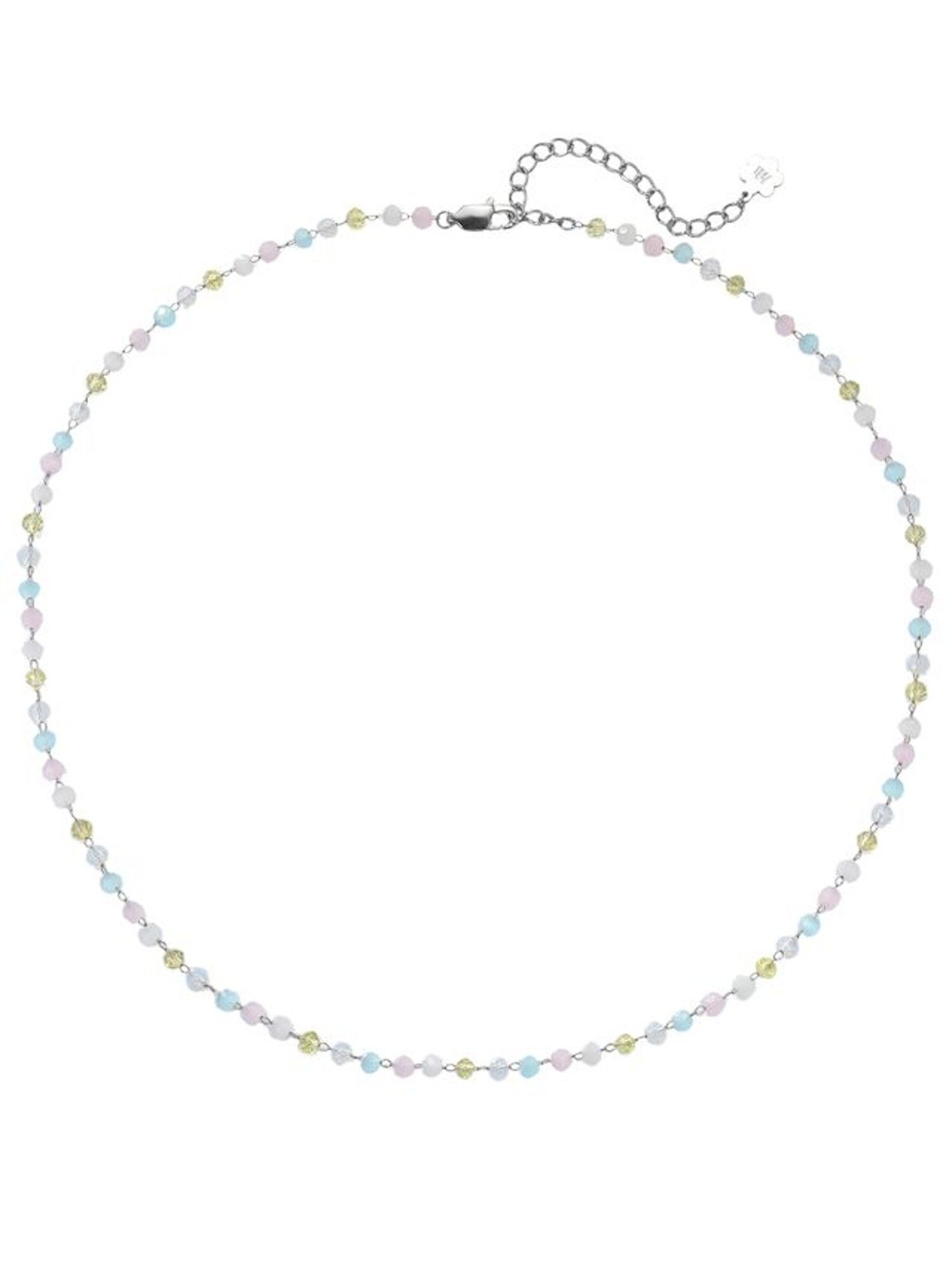 Hey Happiness Ketting 'Pastel Glow' Blauw / Goud / Pastelroze / Zilver