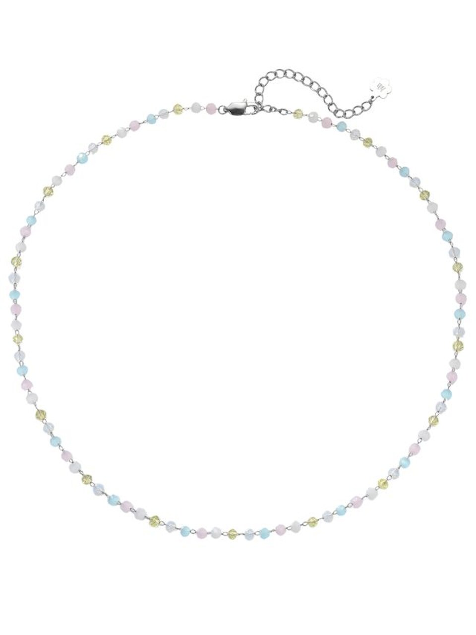 Halsband 'Pastel Glow' blå / guld / pastellrosa