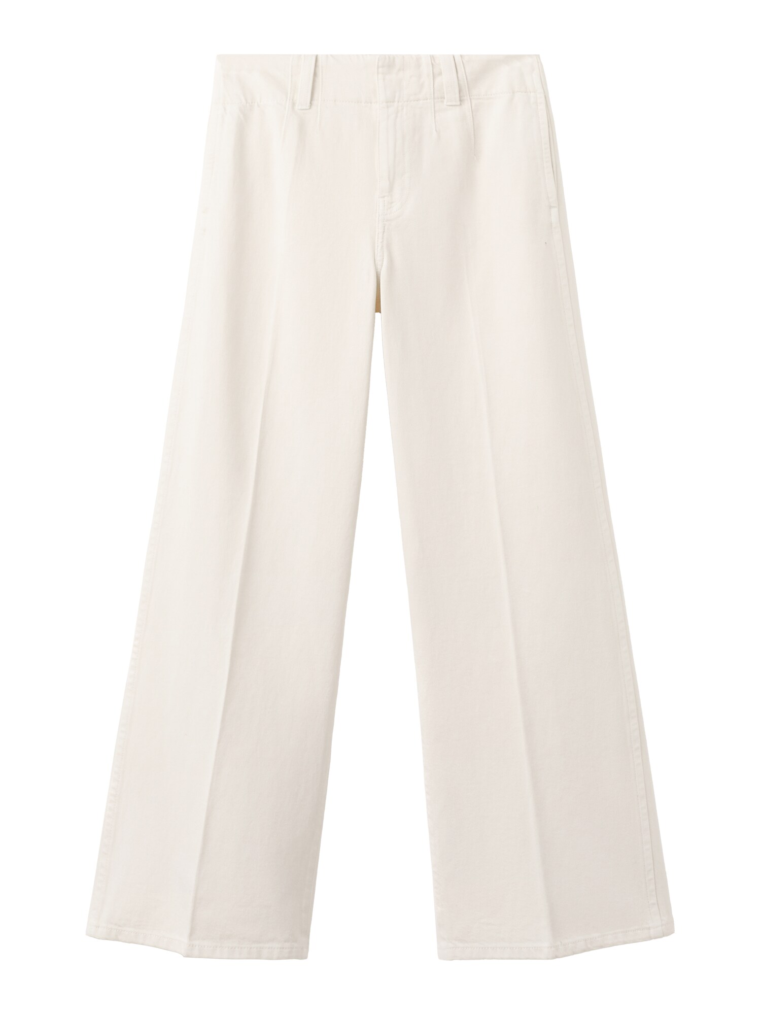 MANGO Pantaloni cu dungă 'Alma'  alb murdar