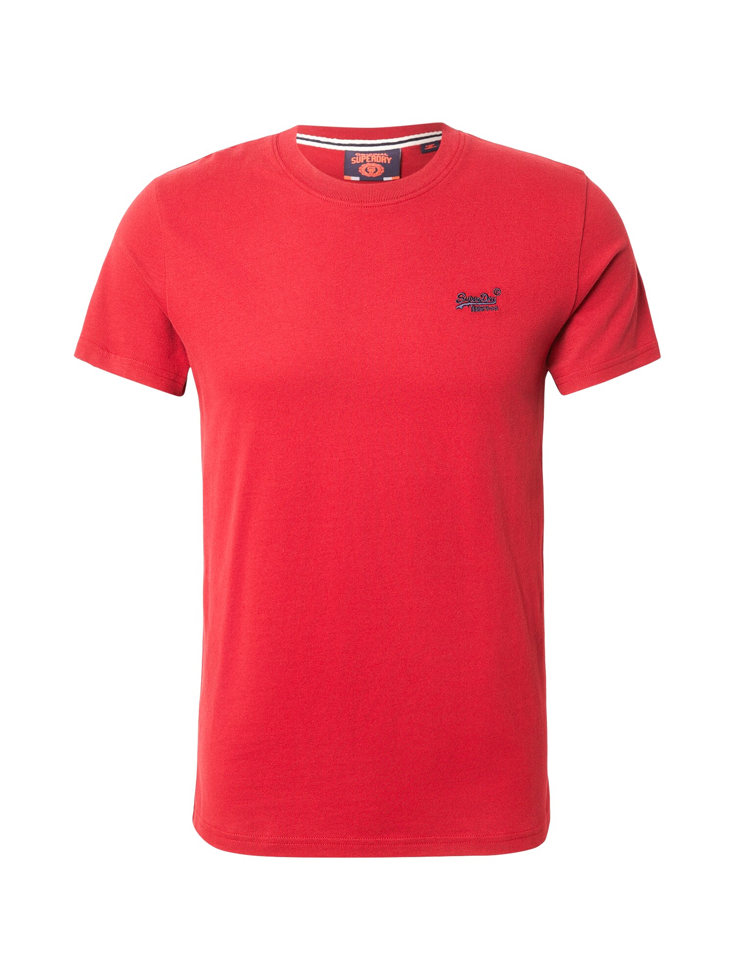 Superdry & Co Tricou 'Essential'  albastru închis / roșu cranberry