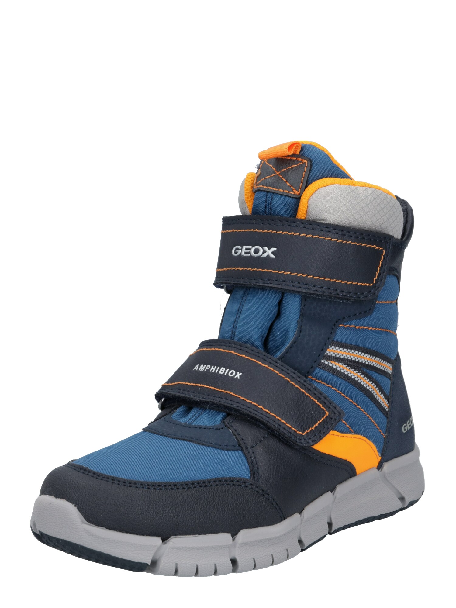 GEOX Auliniai batai su kulniuku 'FLEXYPER'  oranžinė / dangaus žydra / šviesiai pilka