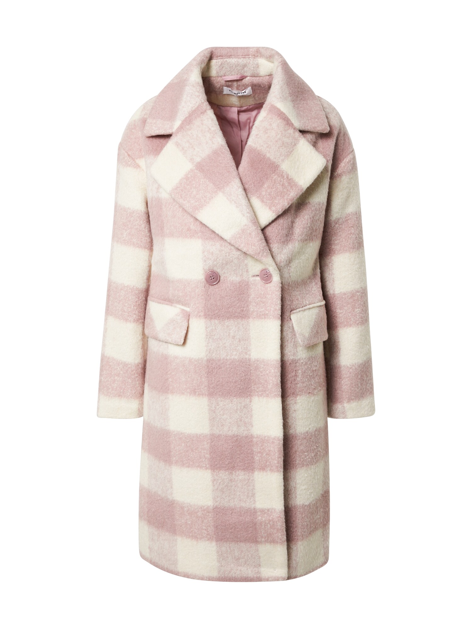 GLAMOROUS Rudeninis-žieminis paltas  rožinė / balta