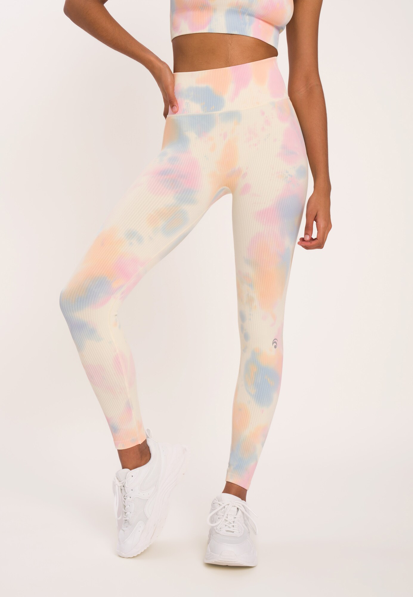 OCEANSAPART Pantaloni sport Maya crem / albastru porumbel / galben pastel / roz