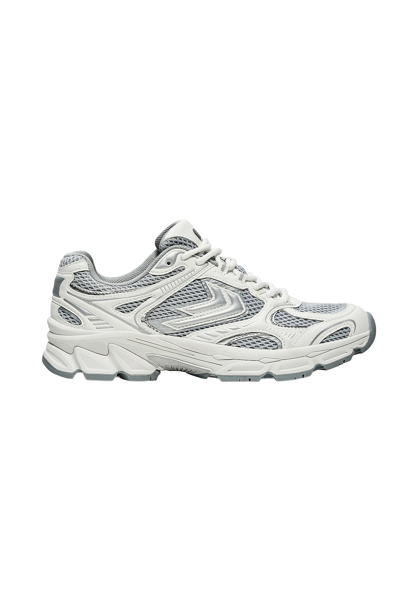 Bershka Sneaker low gri argintiu / alb