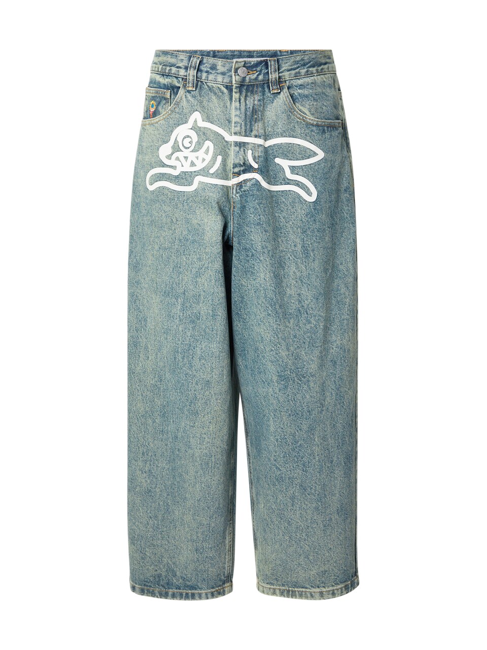 Jeans azur / cyanblå / rosa