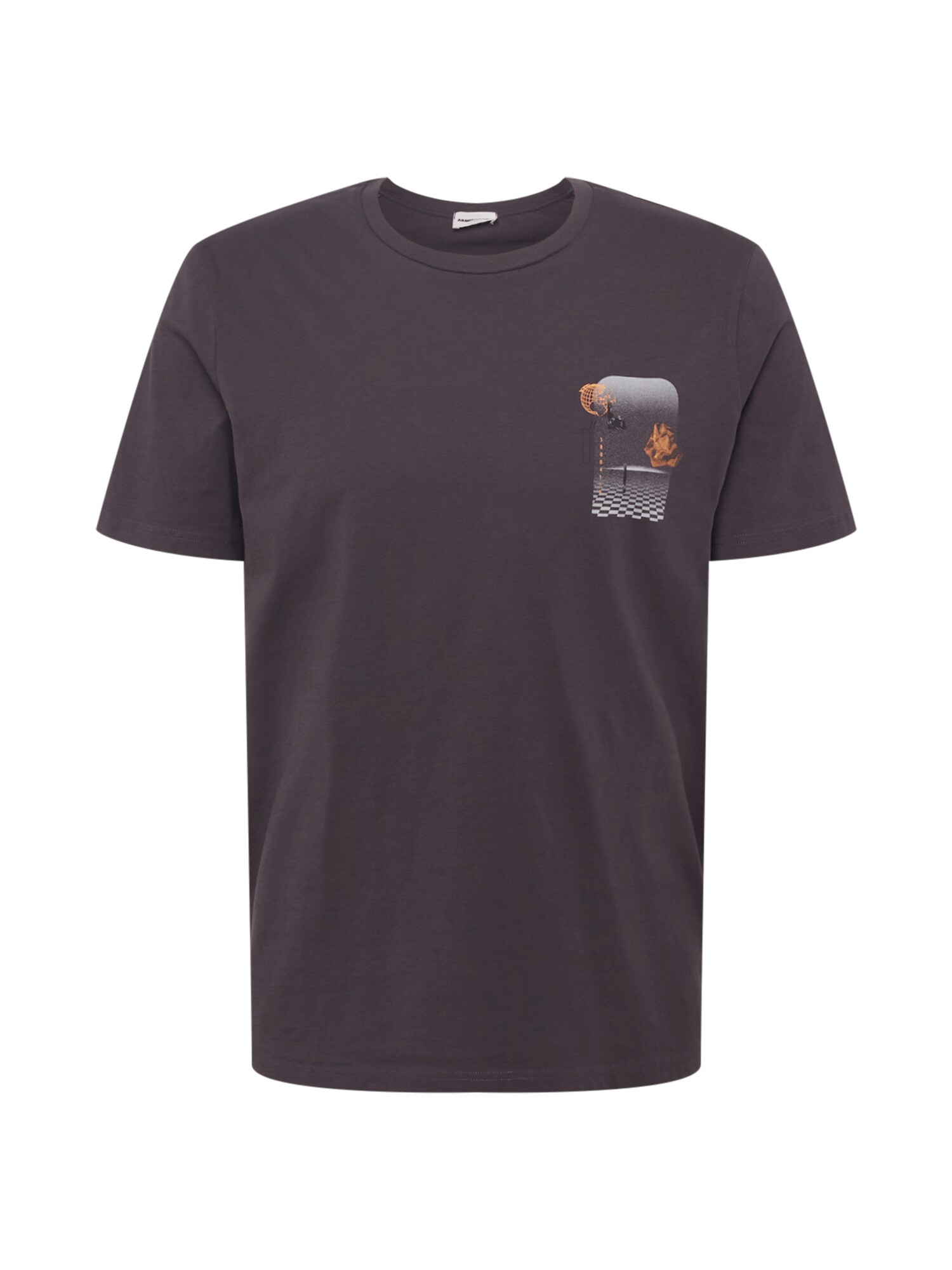 ARMEDANGELS T-Krekls 'JAAMES' pelēks / antracīta / oranžs