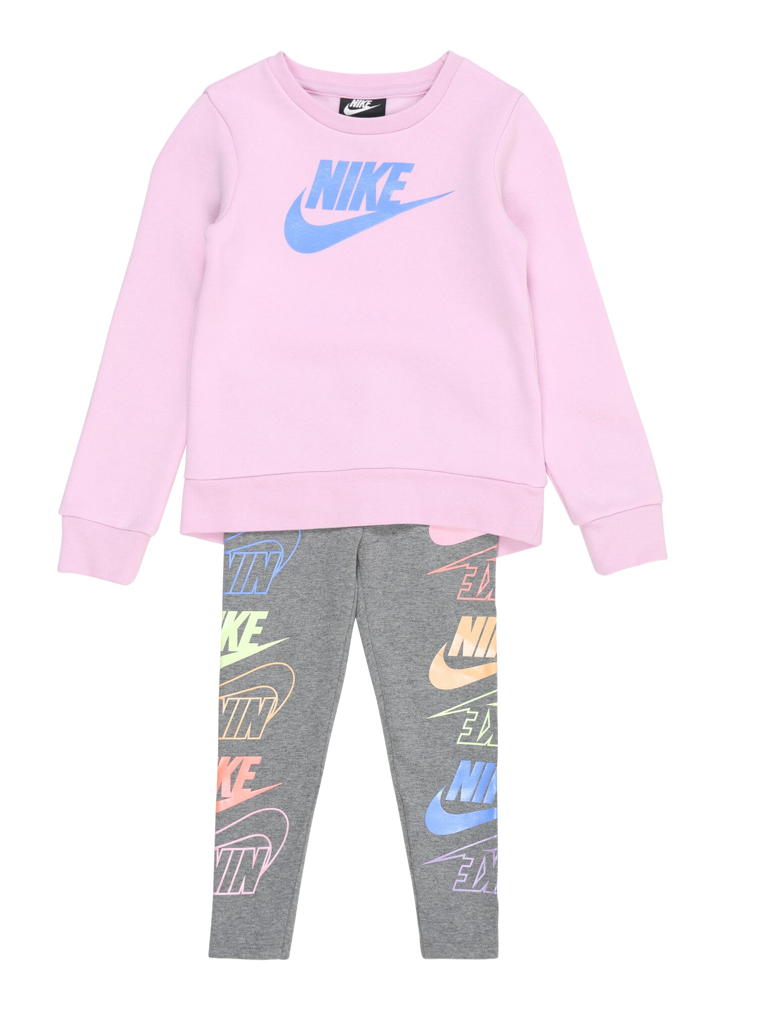 Nike Sportswear Laisvalaikio kostiumas  tamsiai pilka / rožinė / mišrios spalvos