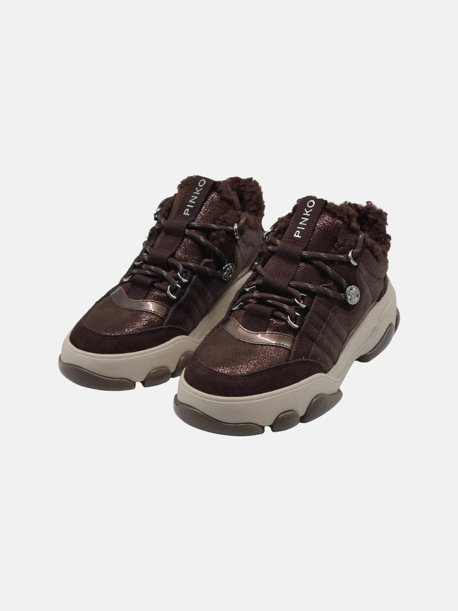 PINKO Zapatillas deportivas bajas 'ATHENA' marrón oscuro – imagen 2