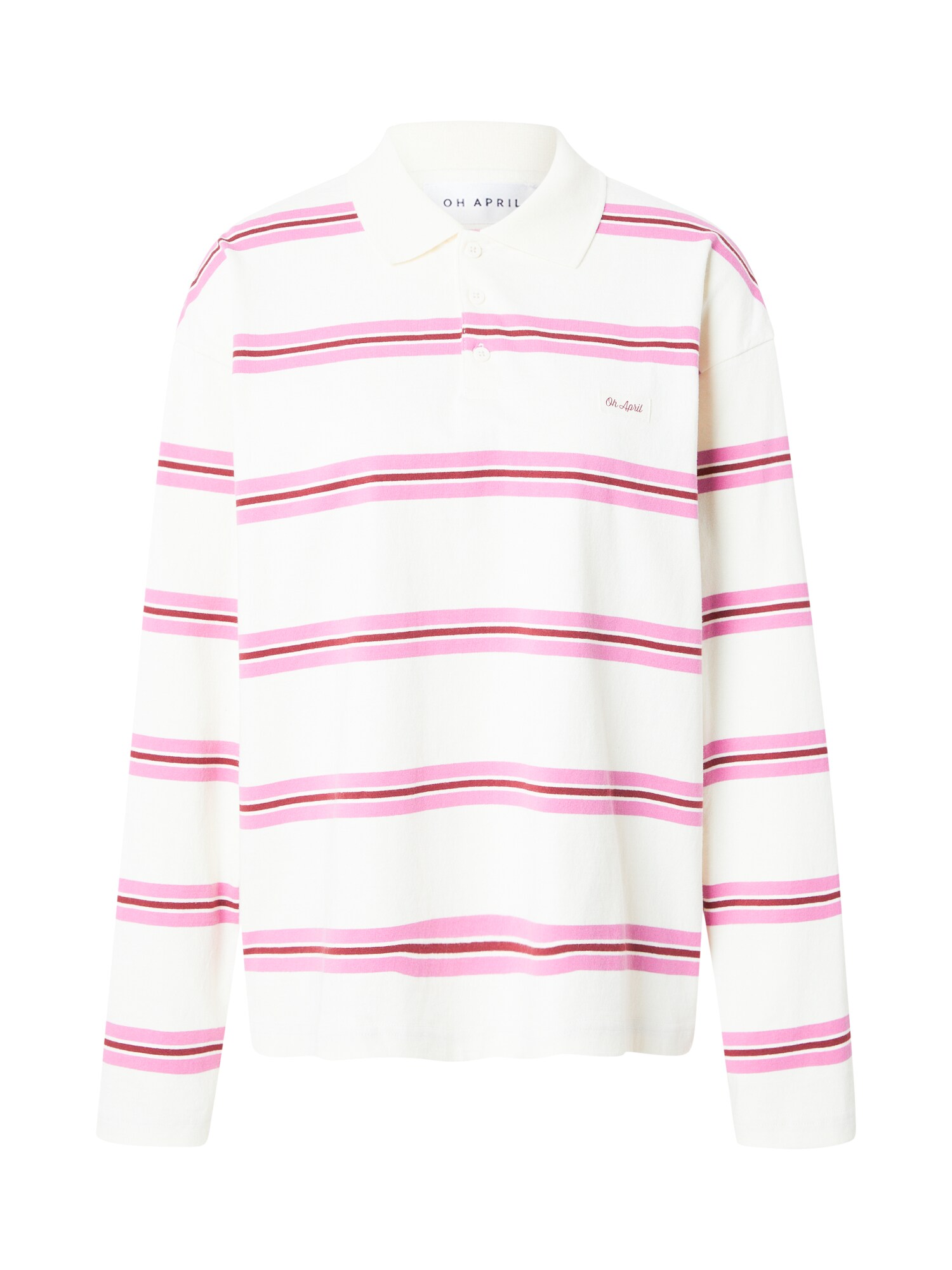 OH APRIL Tricou Jolina  roz eozină / roșu bordeaux / alb