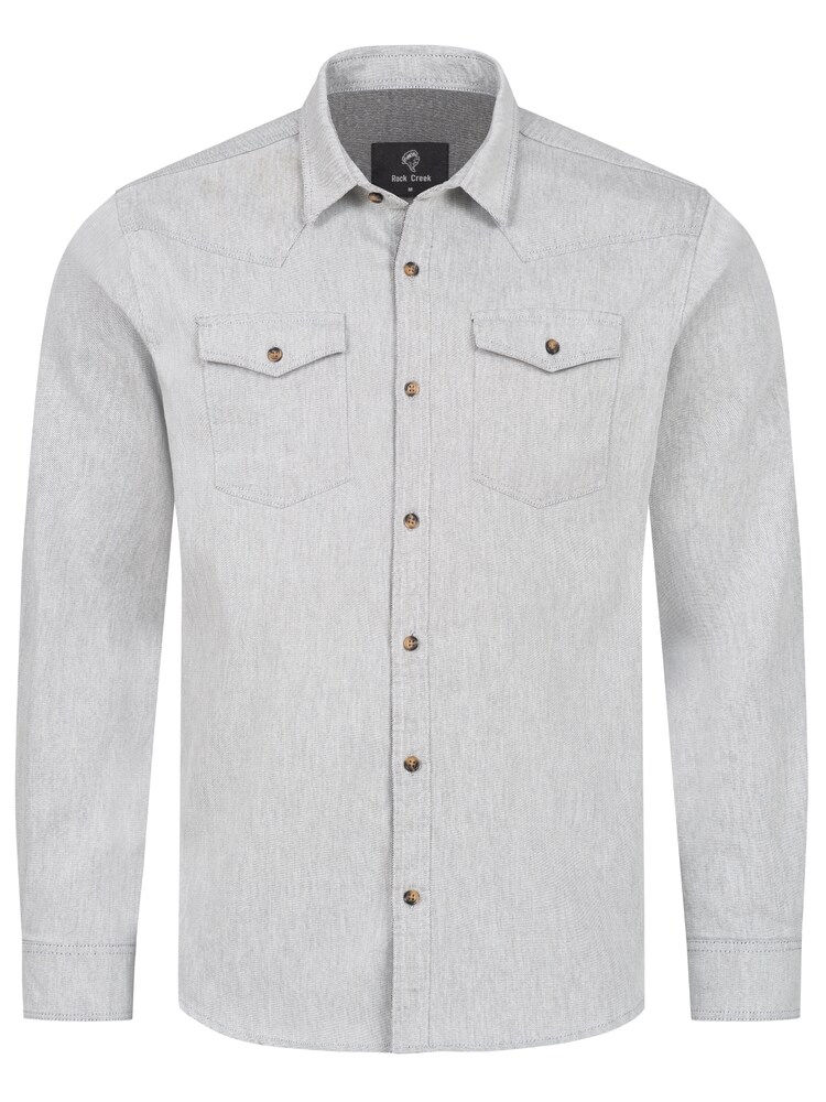 Rock Creek Hemd Herren Größe XXL hellgrau