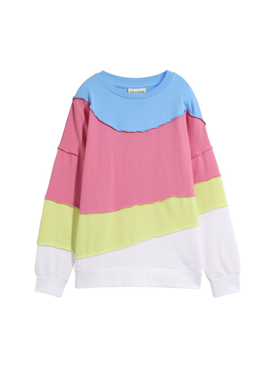 Sweatshirt blå / gul / rosa