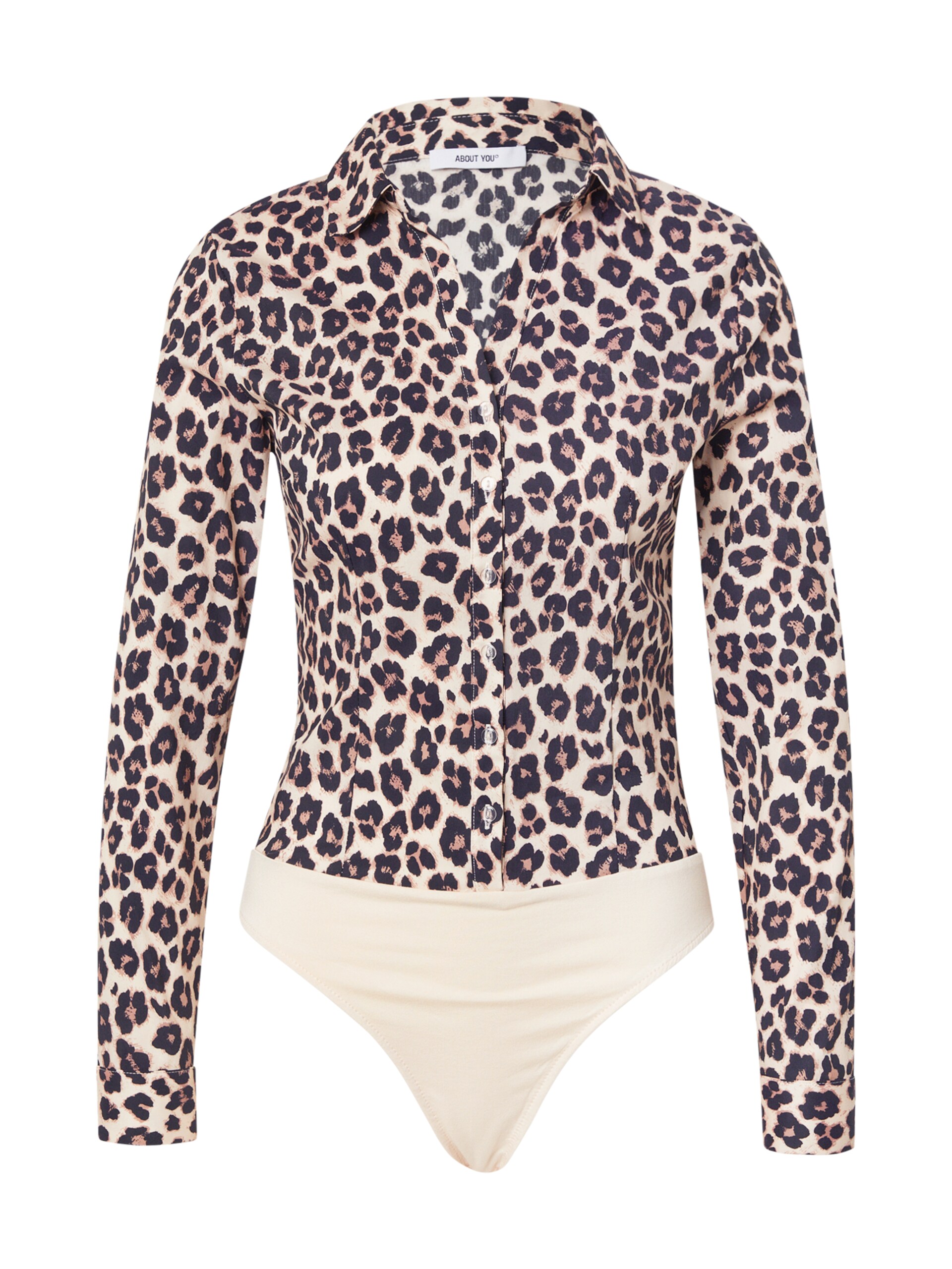 ABOUT YOU Blusbody 'Linda' beige / mocka skjortor & blusar dam