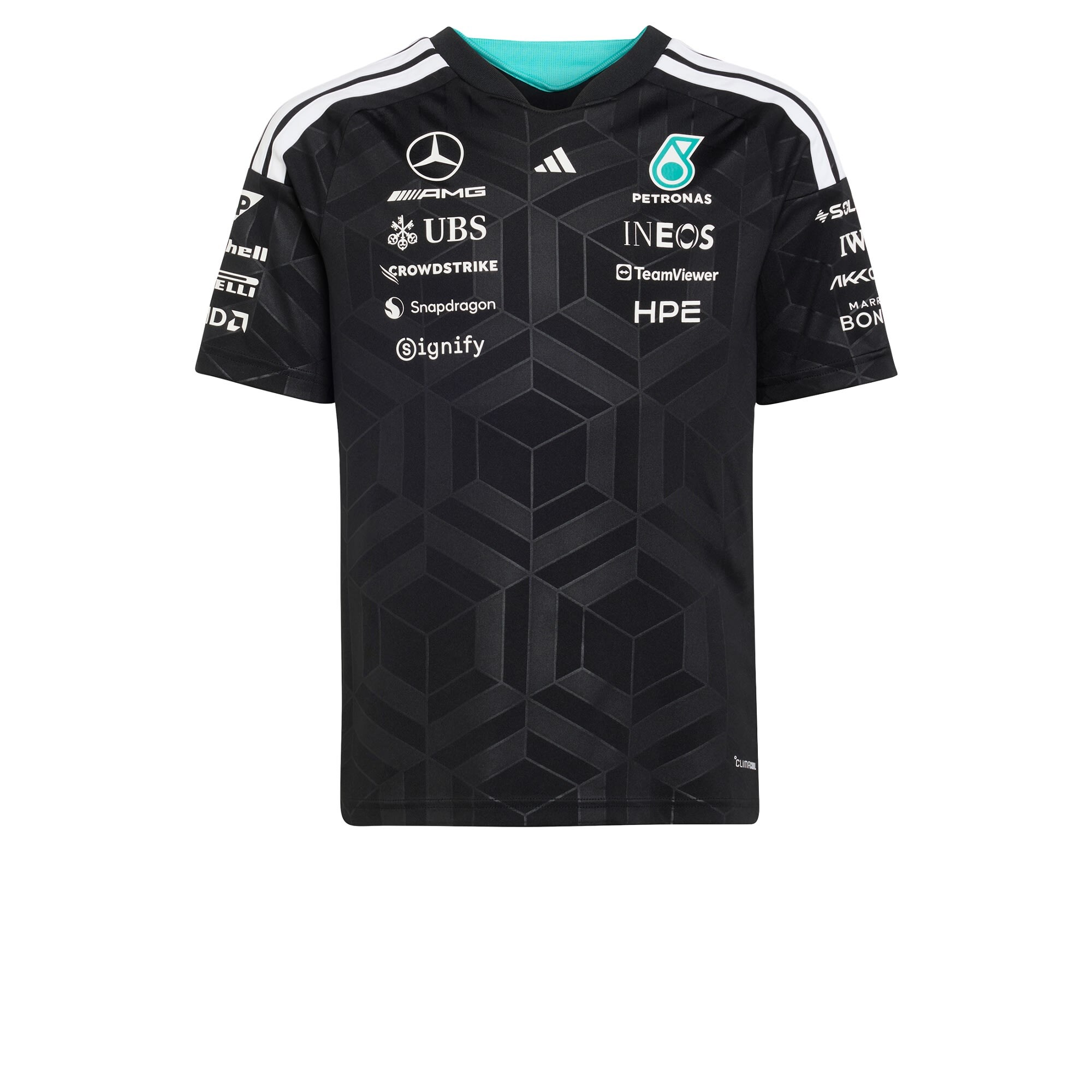 Adidas Performance Functioneel Shirt 'Mercedes-Amg Petronas Formula 1 Team' Turquoise / Zwart / Wit