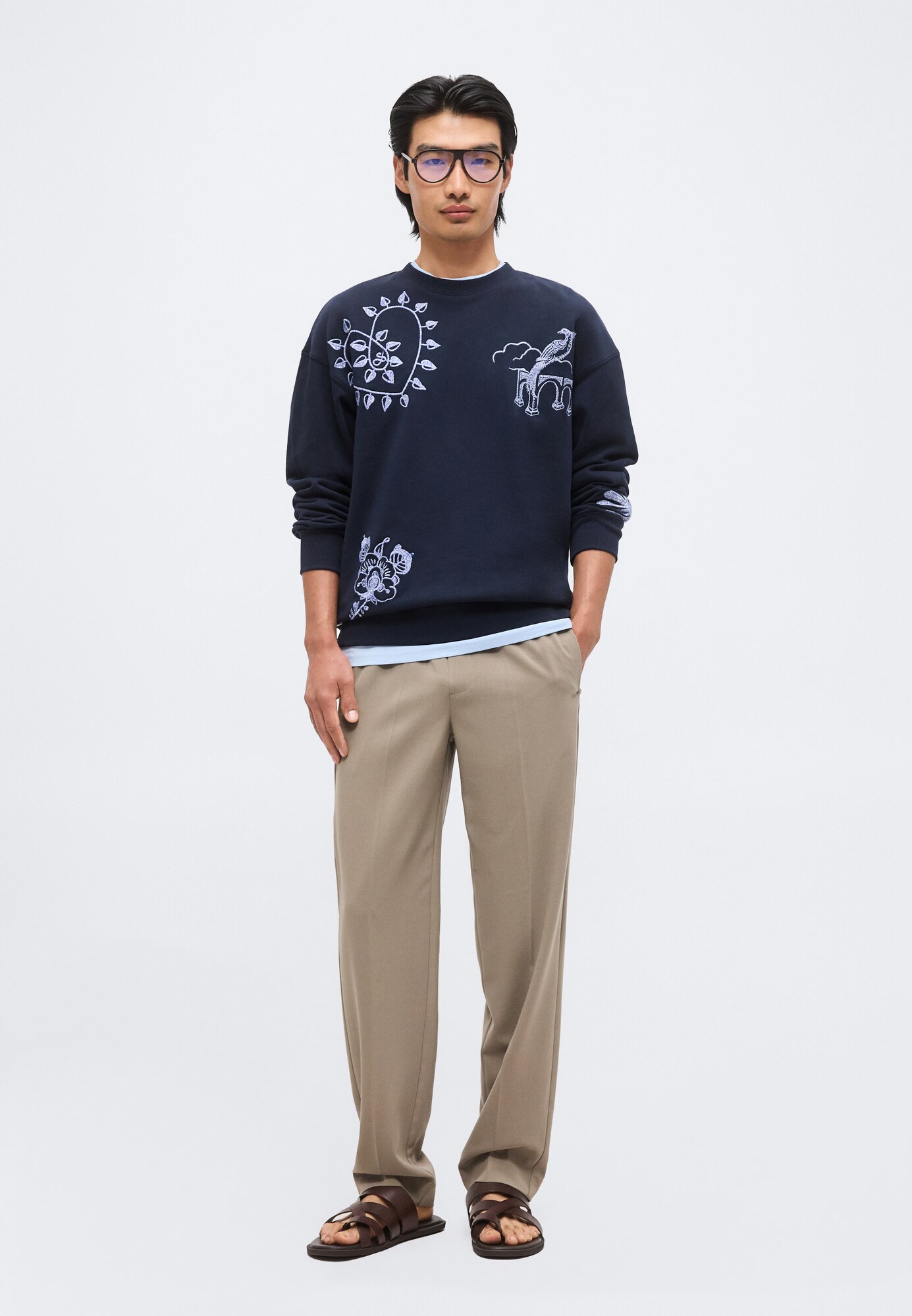 SCOTCH & SODA Jersey  azul pastel / azul claro – imagen 3