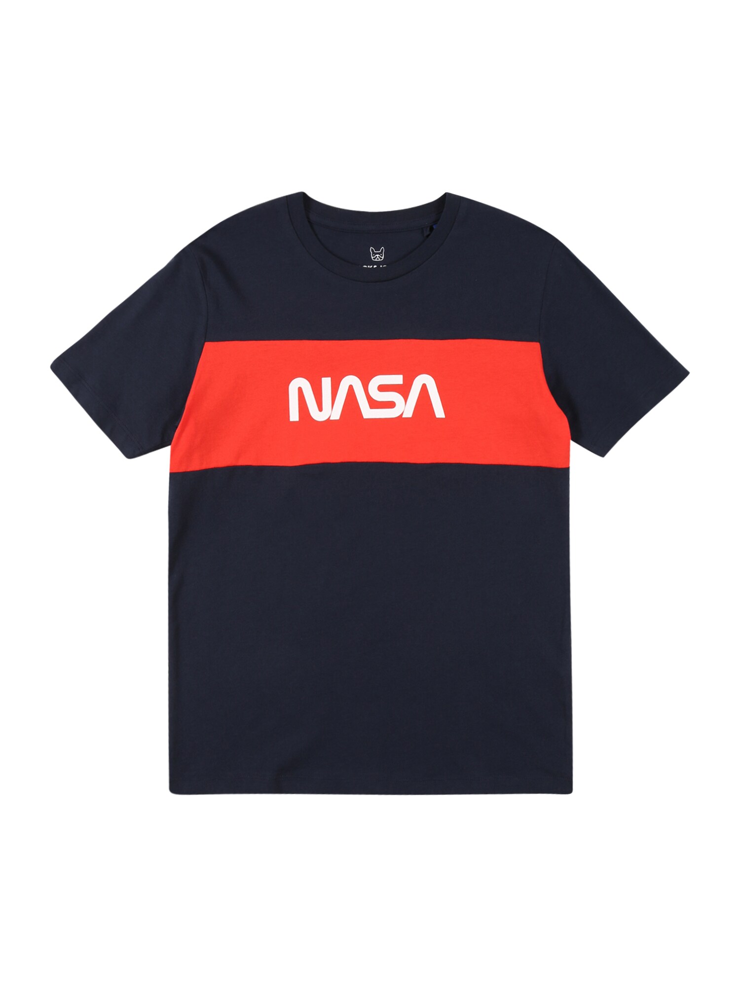 Jack & Jones Junior Marškinėliai 'COAERO'  tamsiai mėlyna / raudona / balta