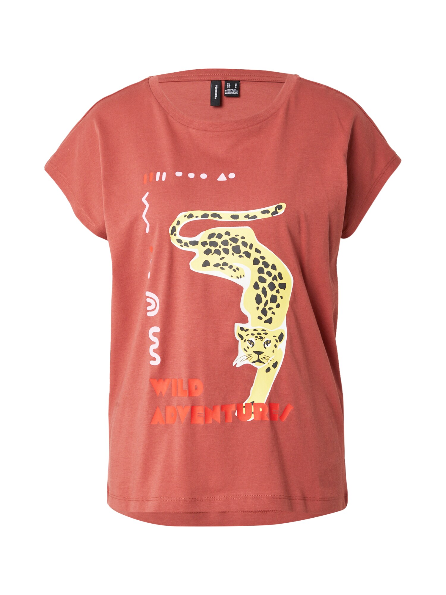 VERO MODA Tricou VMCORY AVA  galben lămâie / roșu cireș / negru / alb