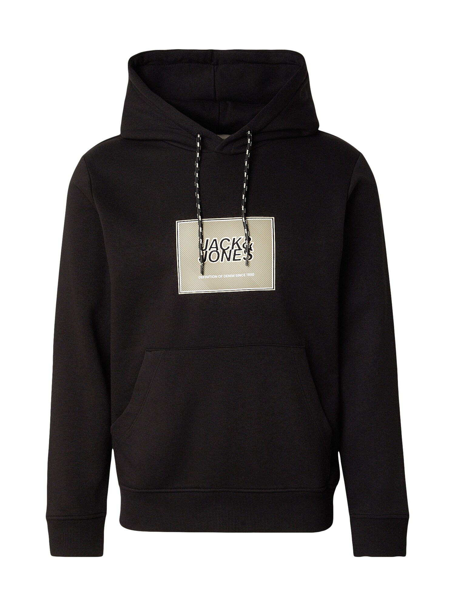 JACK & JONES Bluză de molton JJRAIN  gri / negru