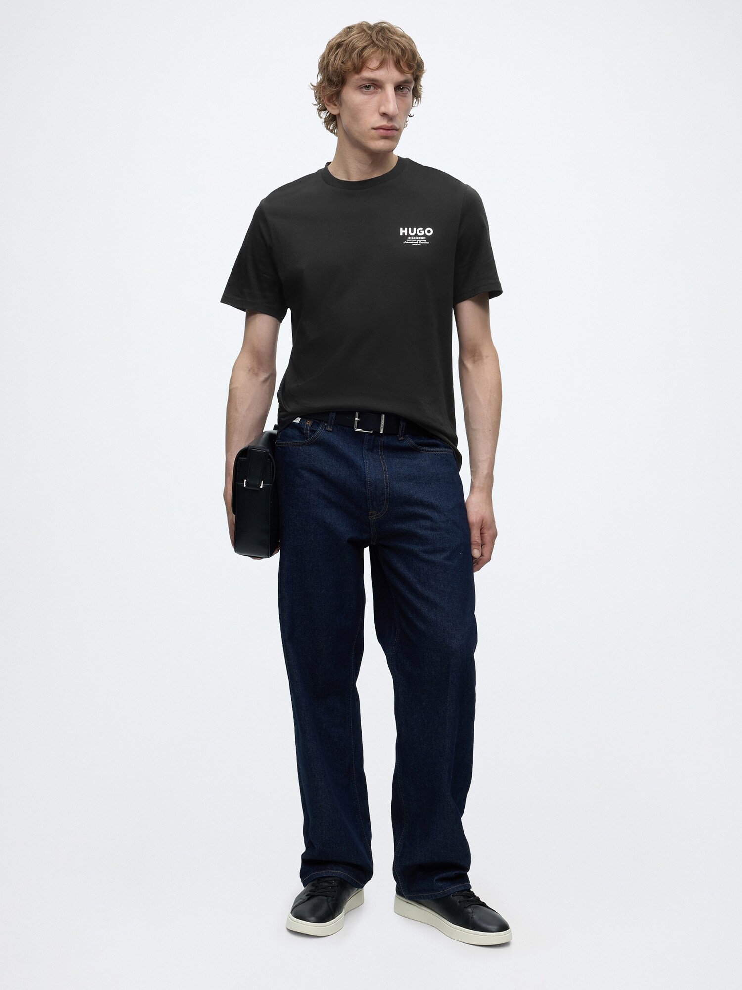 HUGO Camiseta 'Nesptee'  negro / blanco – imagen 8