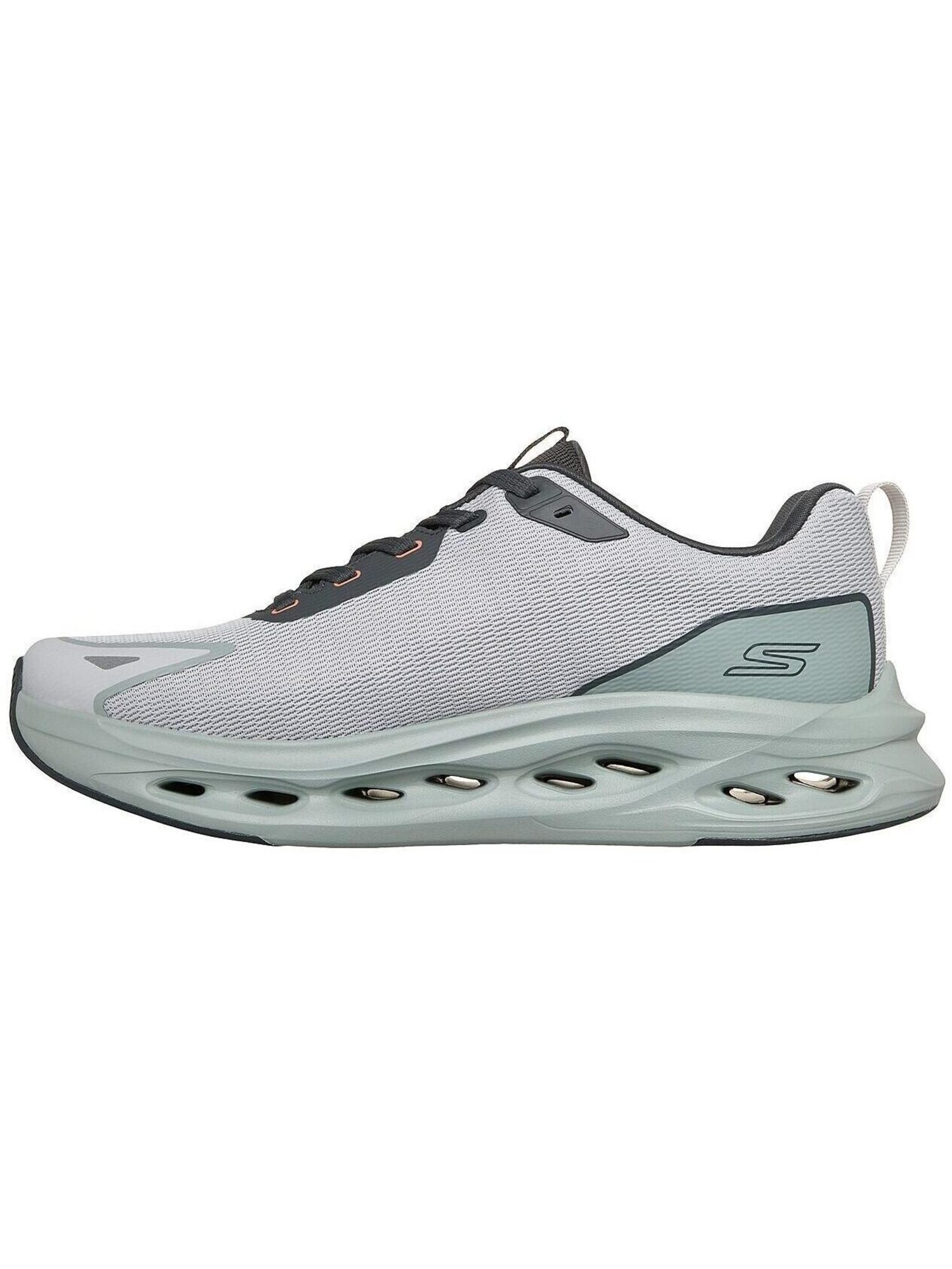 SKECHERS Zapatillas de running 'Max Cushioning Glide-Step - T' antracita / gris claro / menta / verde pastel