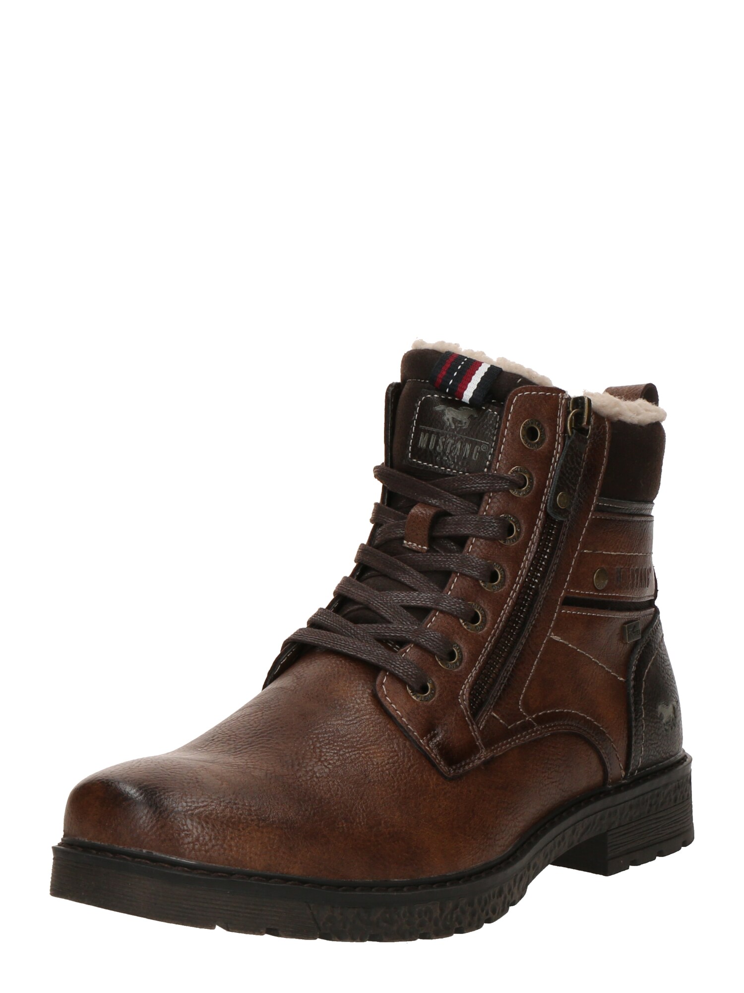 MUSTANG Bocanci cu șireturi Midor  maro / maro ruginiu / negru