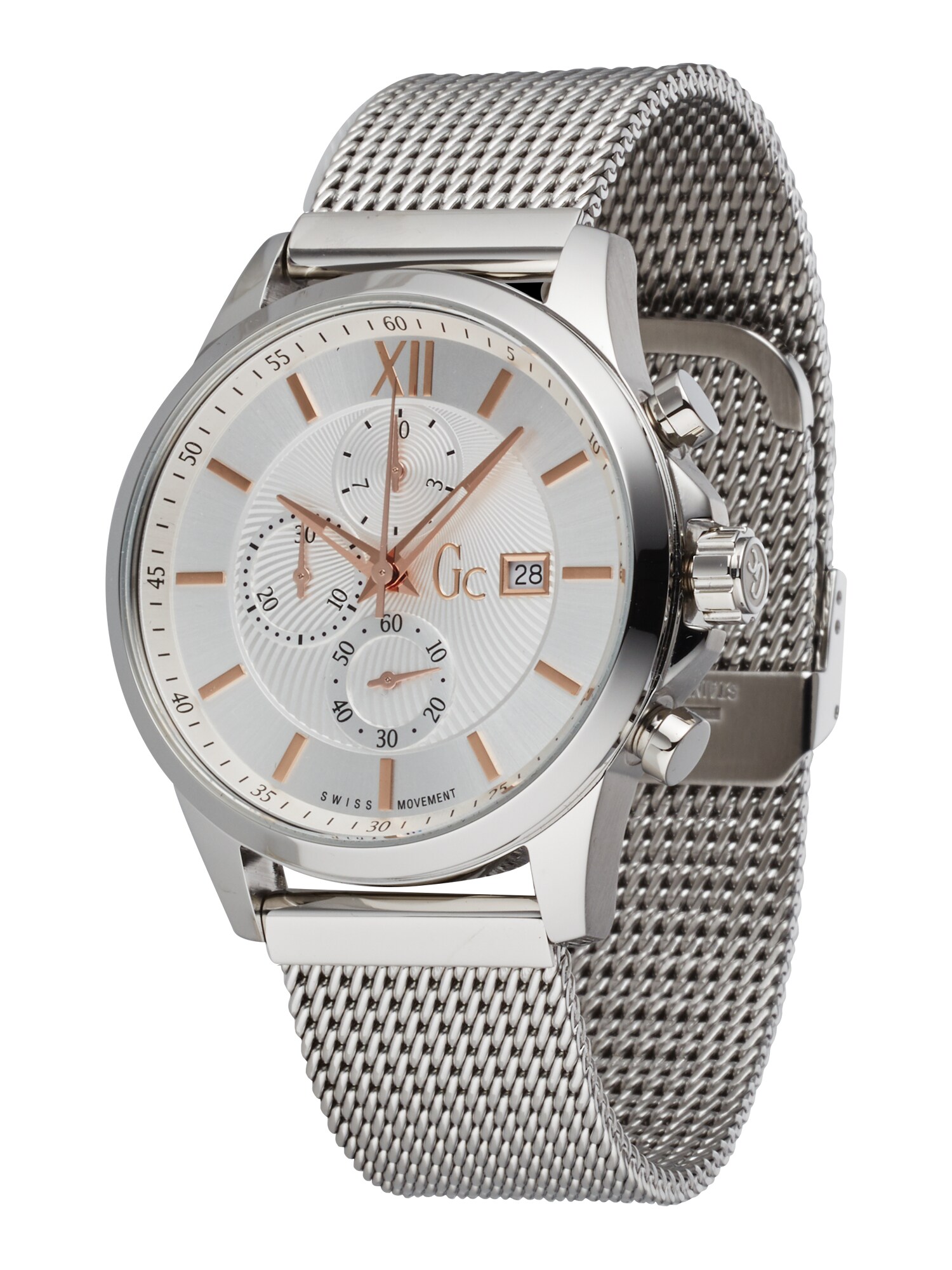 Gc Analoginis (įprastinio dizaino) laikrodis  sidabrinė / balta