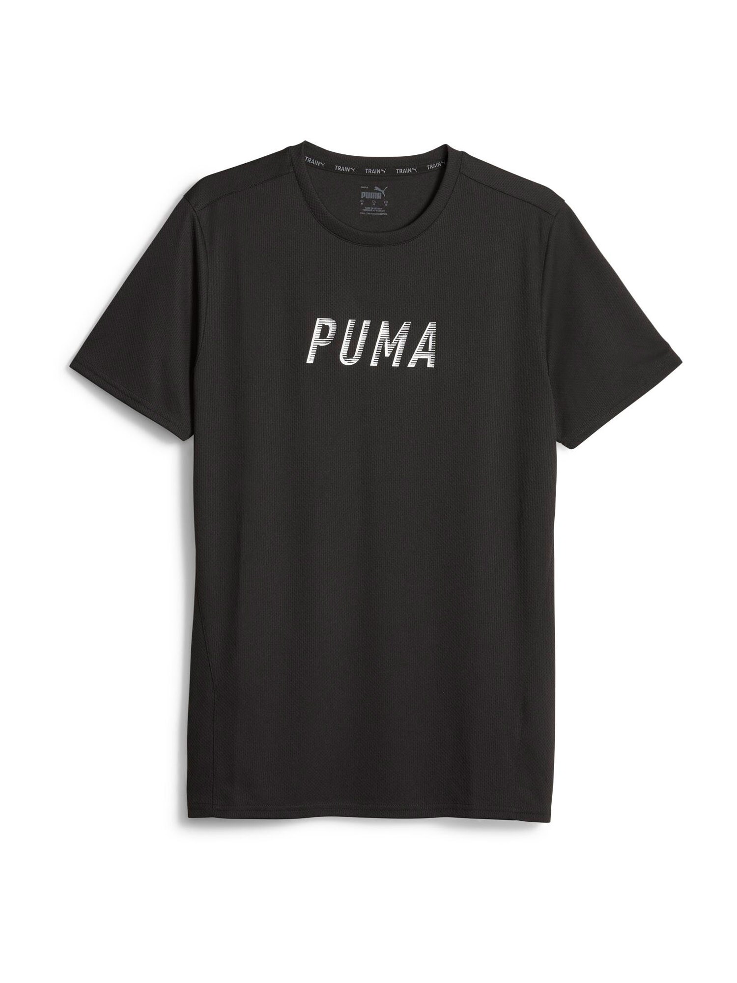 PUMA Funkcionalna majica  črna / bela