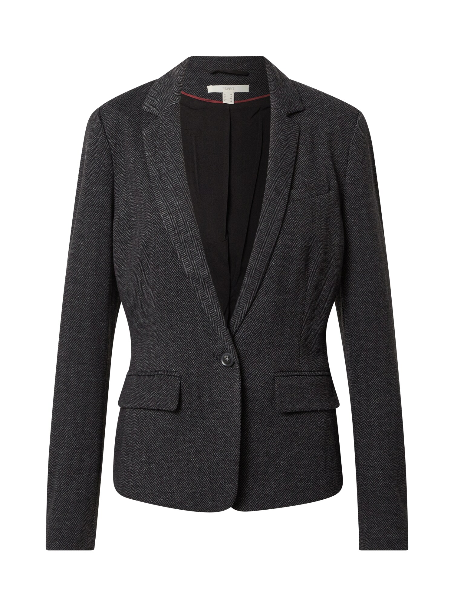 ESPRIT Blazer švarkas 'Jaquard'  tamsiai pilka / pilka
