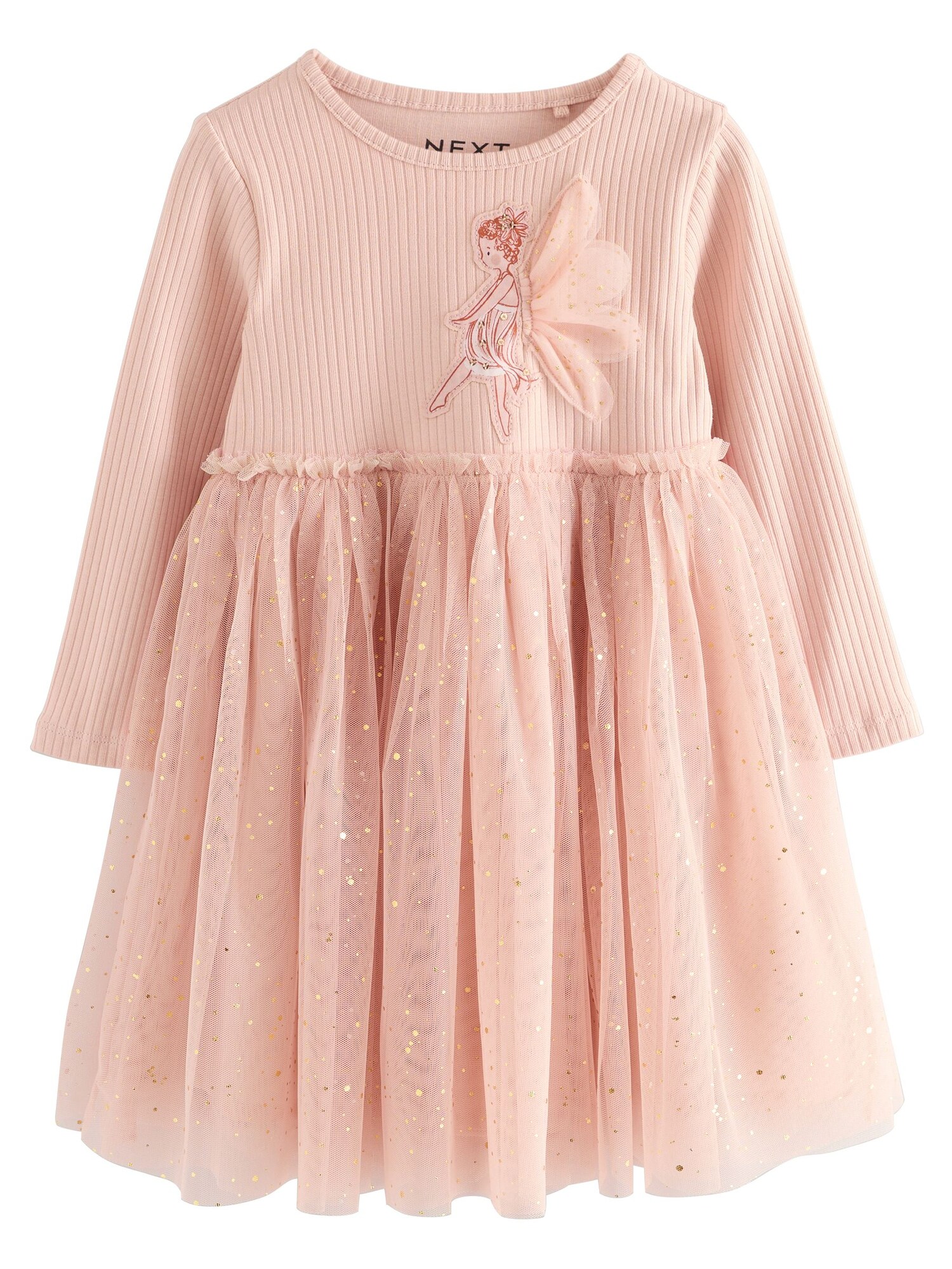 Next Rochie  auriu / roz