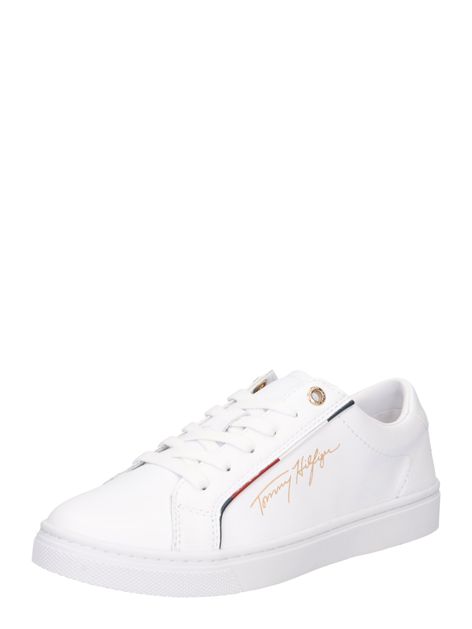 TOMMY HILFIGER Nízke tenisky  námornícka modrá / zlatá žltá / červená / biela