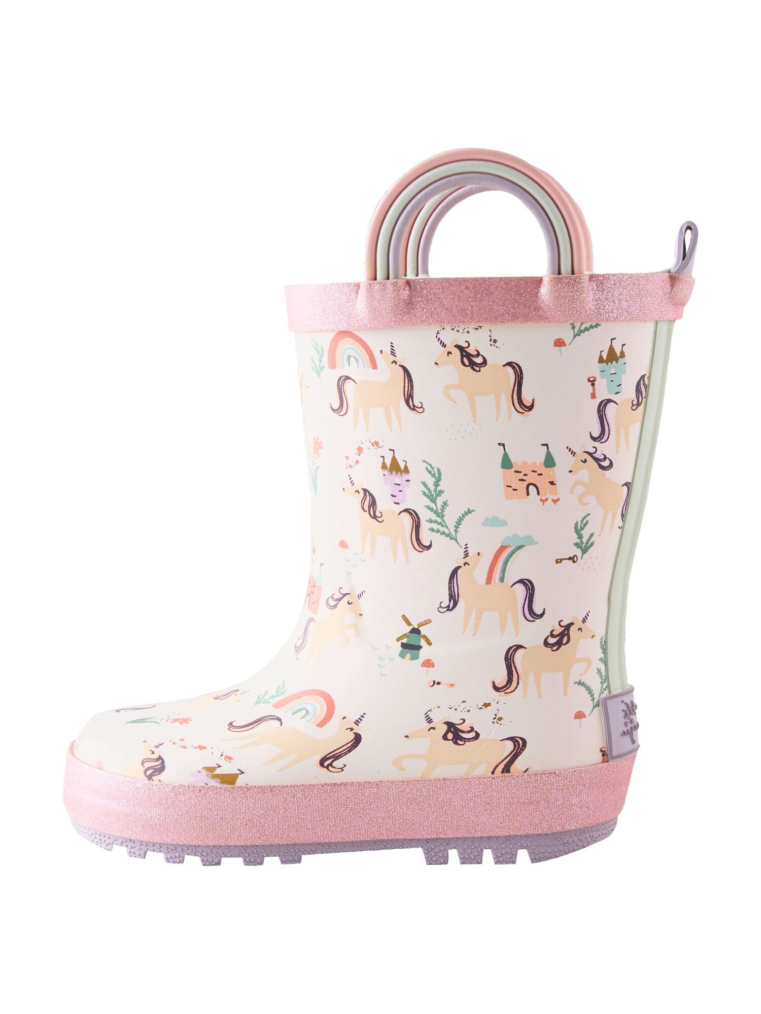 Next Regenlaarzen Beige / Lichtroze / Zwart / Wit