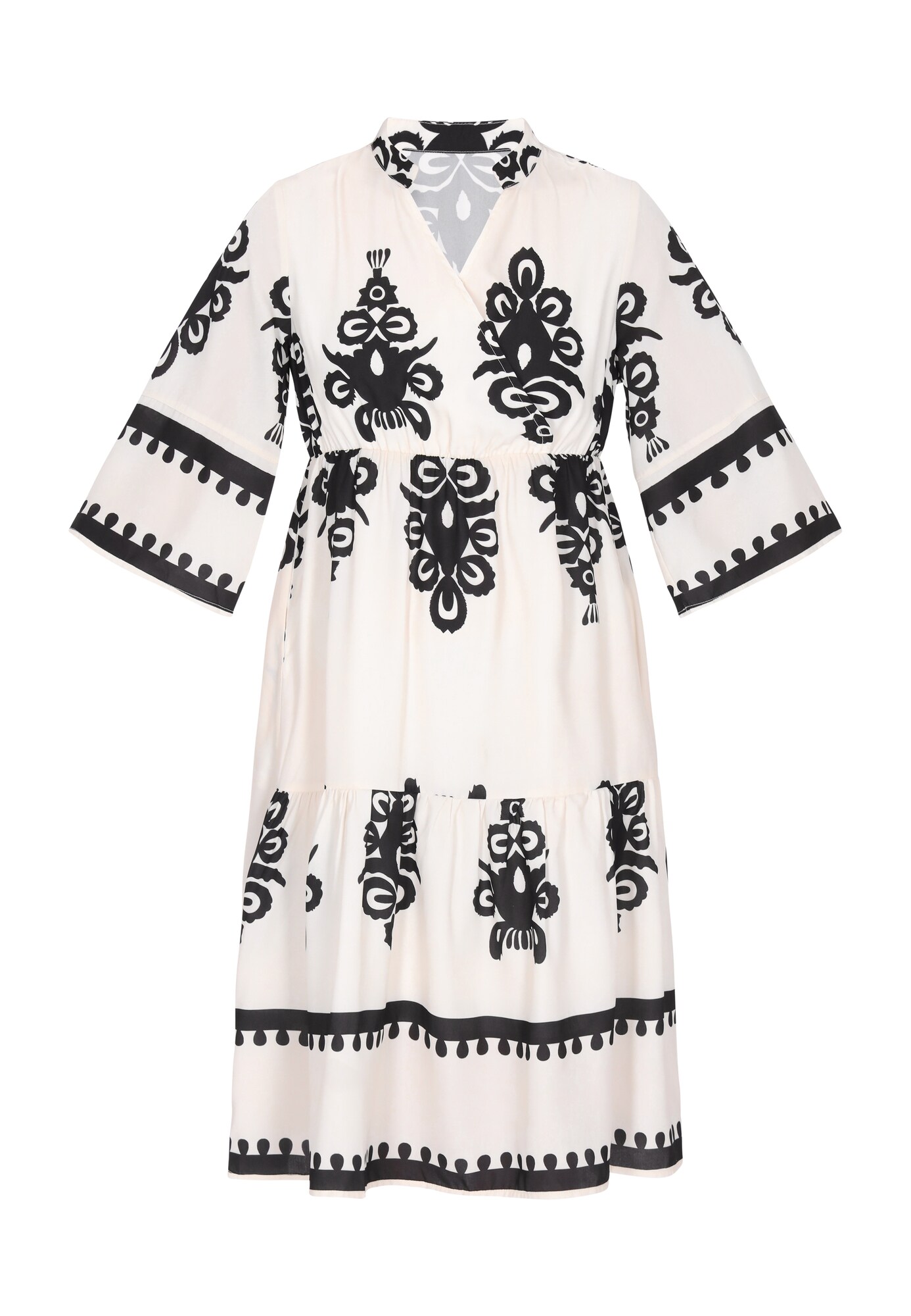 faina Vestido  beige / negro