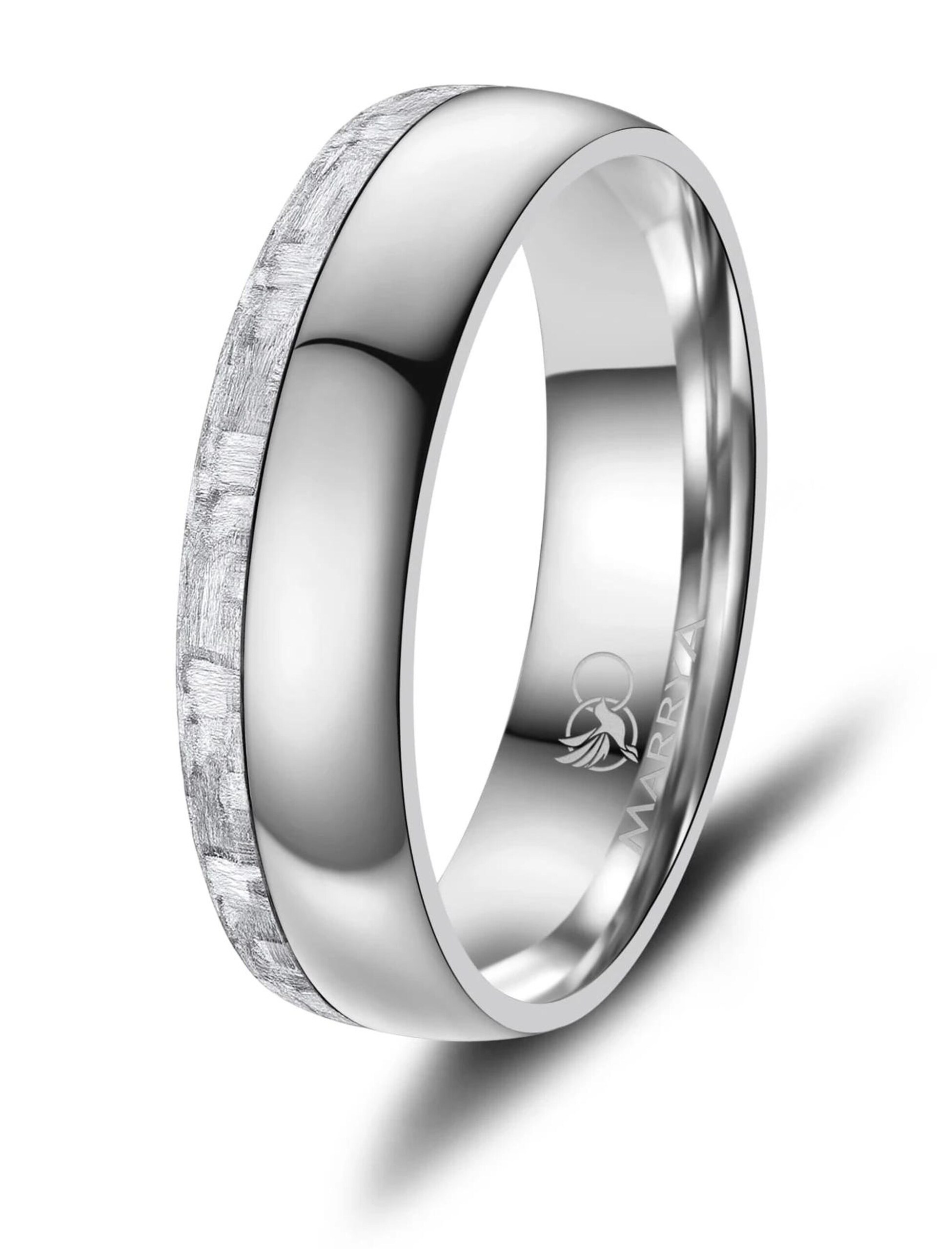 MARRYA Ring 'MARRYA CA-23 Eheringe aus Carbon' dam