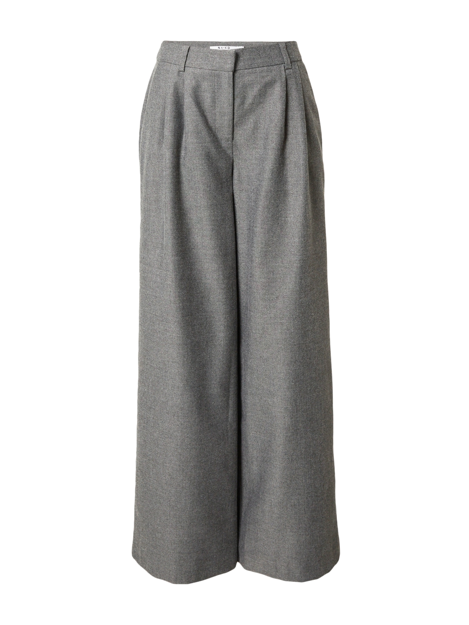 NA-KD Панталон с набор  антрацитно черно / сив меланж